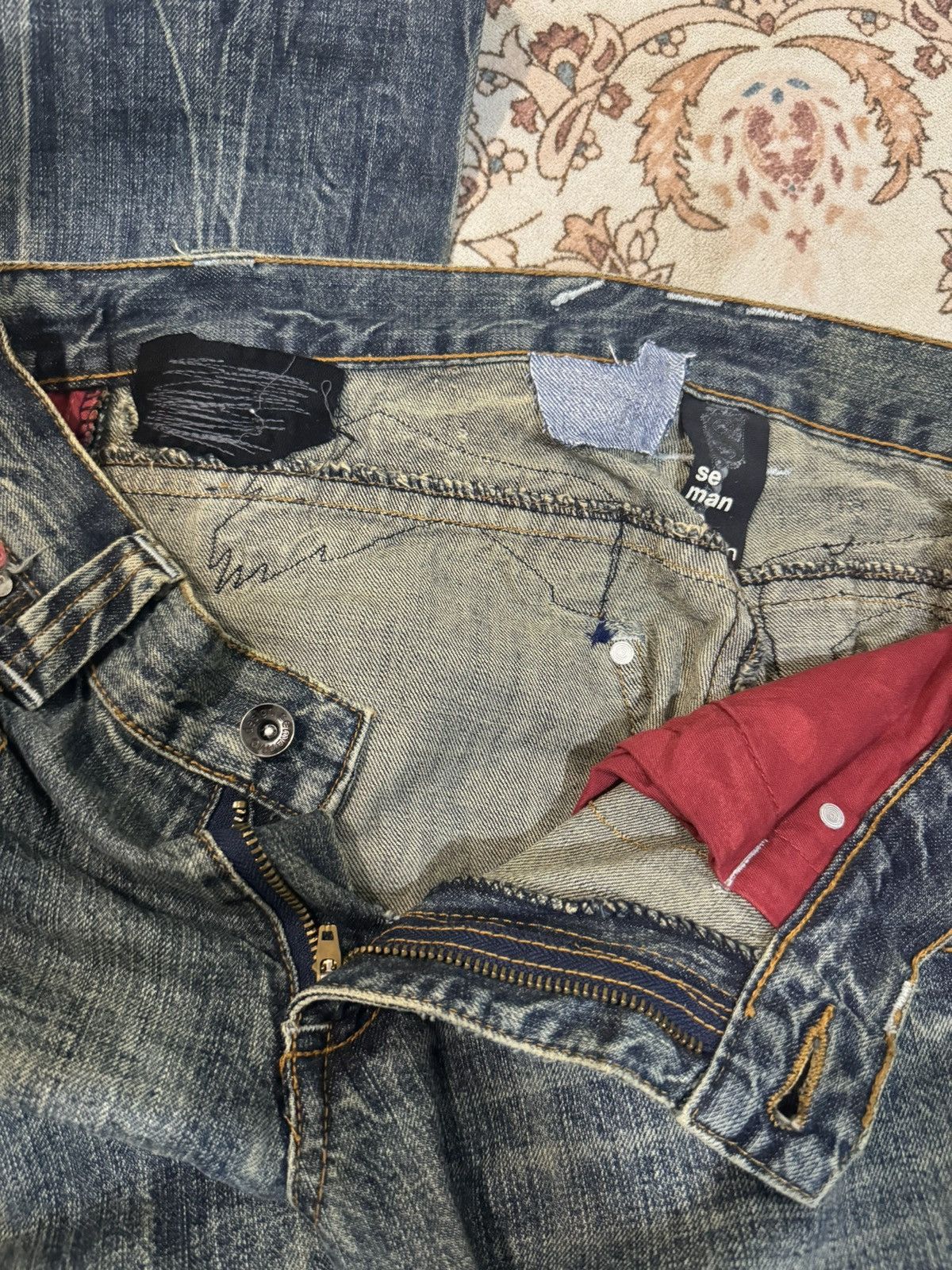 Japanese Brand × Vintage × semanticdesign Vintage Semantic Design Japan Wings Flare Jeans Size US 33 - 10 Thumbnail