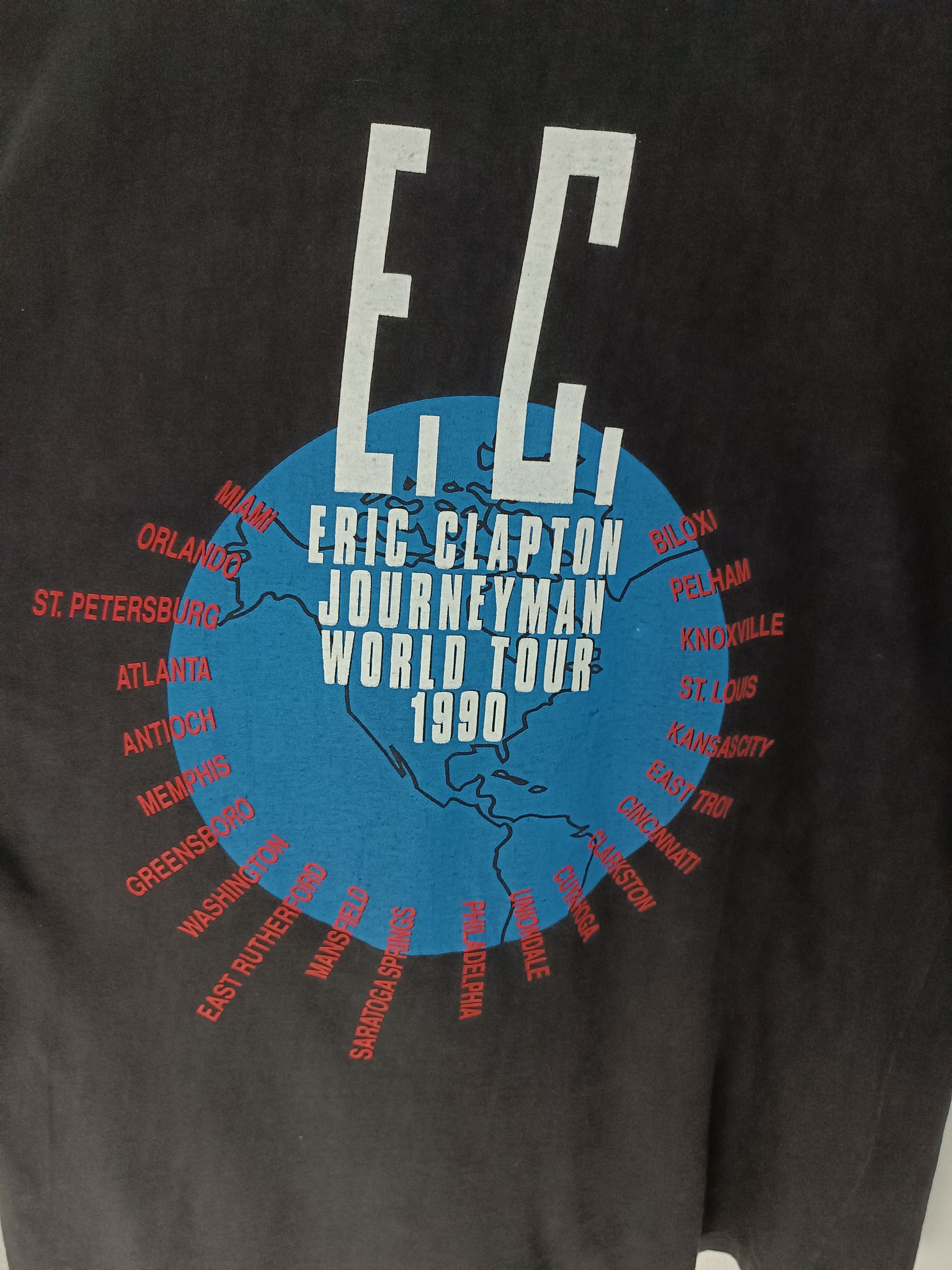 Band Tees VINTAGE 90'S ERIC CLAPTON JOURNEYMAN TOUR pink floyd hendrix Size US L / EU 52-54 / 3 - 14 Thumbnail