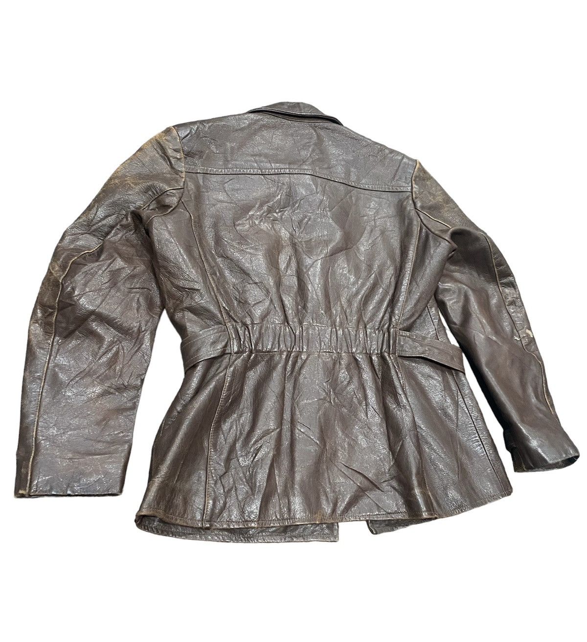 Kadoya VINTAGE HORSEHIDE MILITARY OFFICAL JACKET LUXURY LEATHER Size US L / EU 52-54 / 3 - 6 Thumbnail