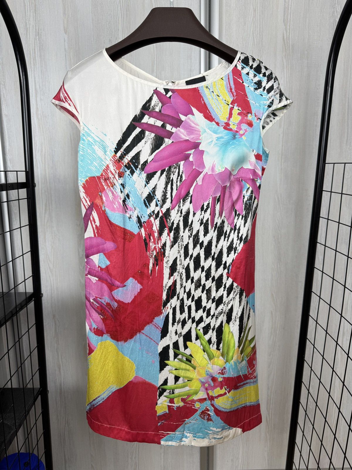Just Cavalli Just Cavalli Silk Vintage abstract floral-printed mini dress Size M / US 6-8 / IT 42-44 - 6 Thumbnail