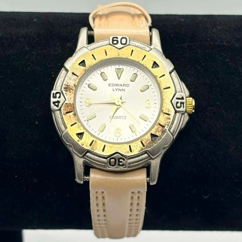 Other Gold & Beige Edward Lynn Watch Size ONE SIZE - 2 Thumbnail