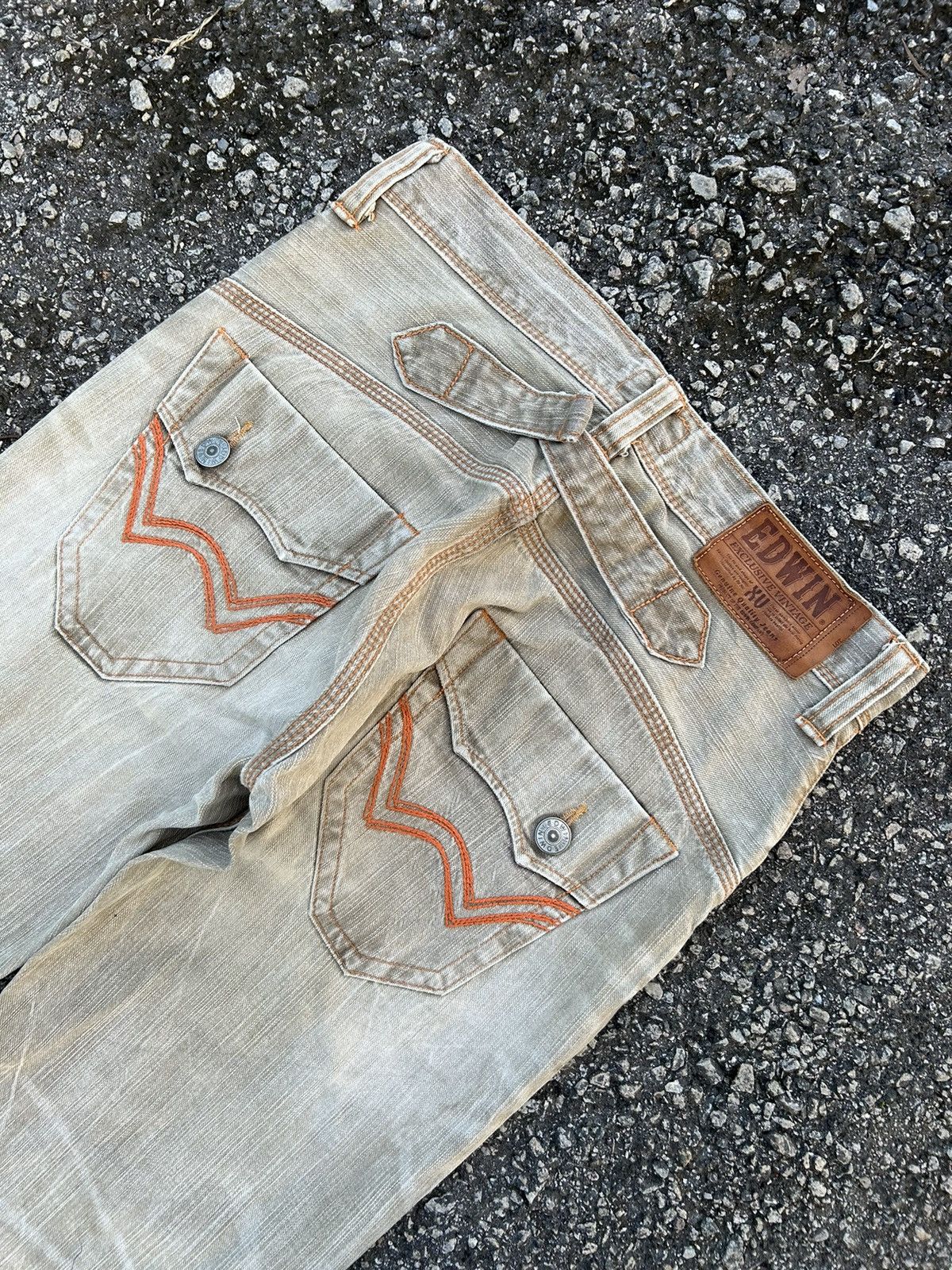 If Six Was Nine × KMRii × Le Grande Bleu (L.G.B.) Flare Edwin Exclusive Vintage Bucke Back Denim Jeans Size US 32 / EU 48 - 2 Thumbnail