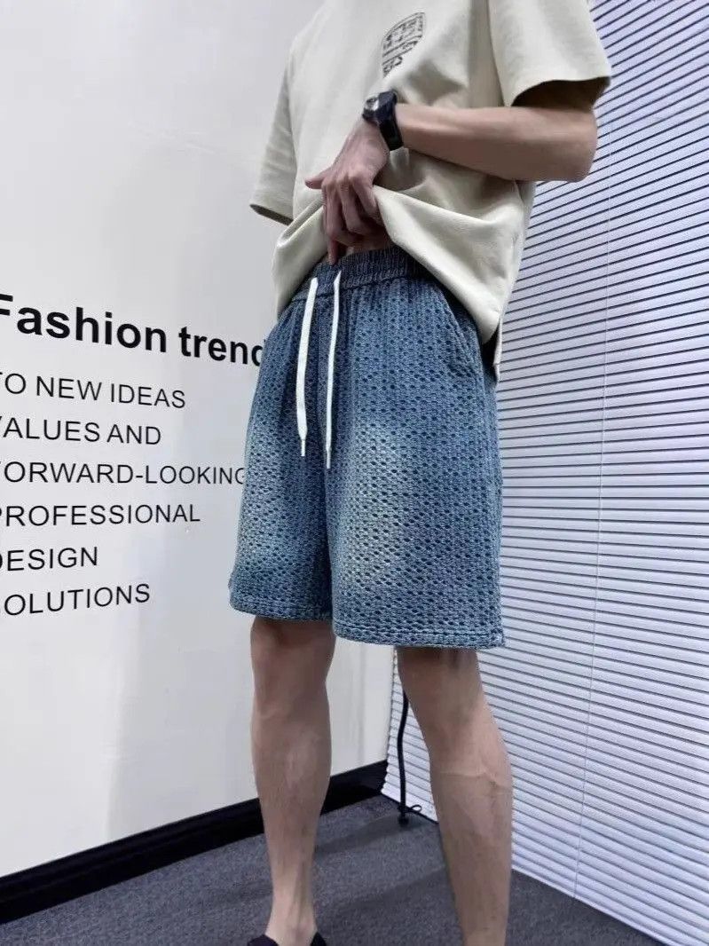 Japanese Brand Retro loose woven denim shorts Size US 32 / EU 48 - 3 Thumbnail