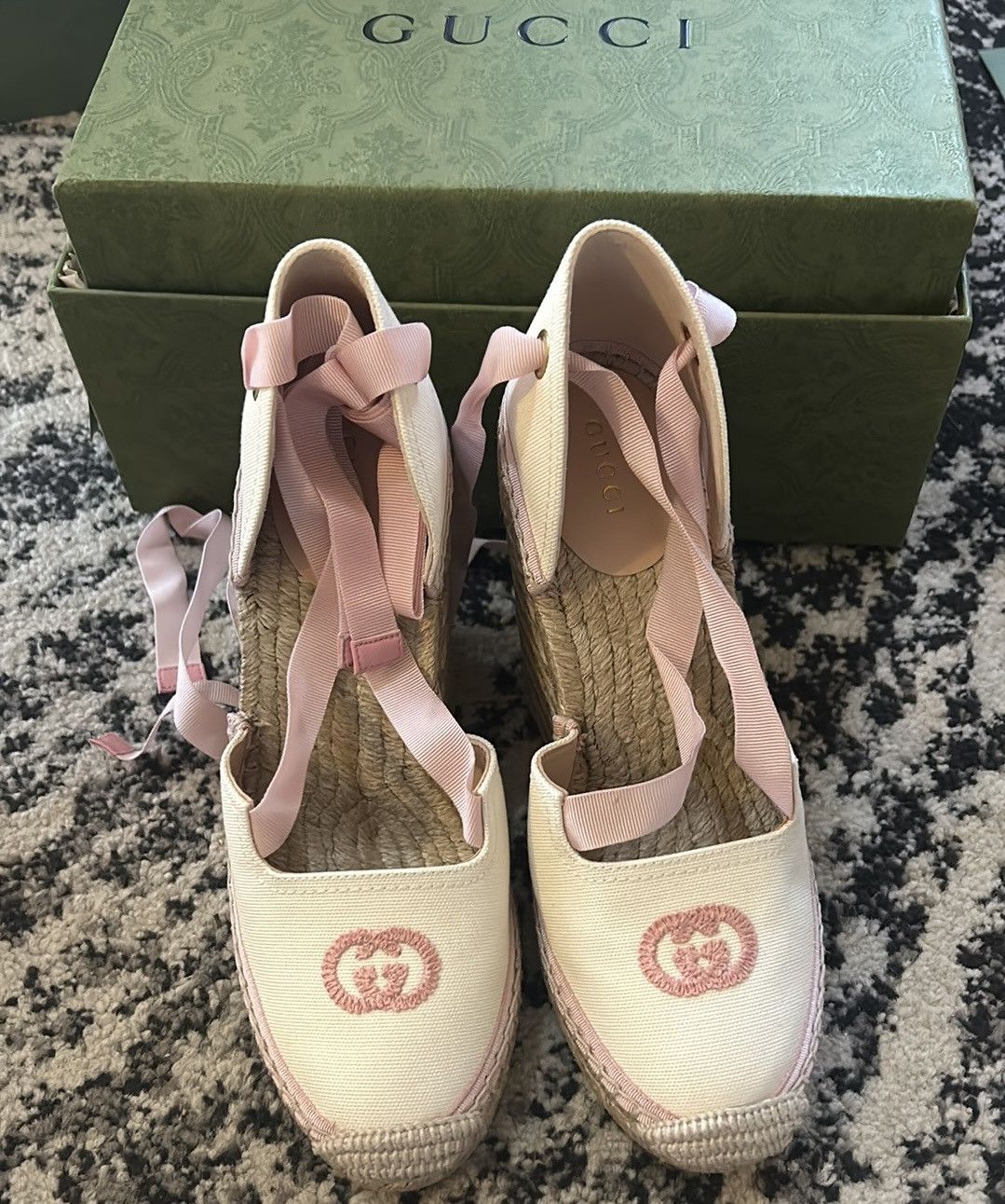 Gucci Gucci Espadrille with Ribbon Tie size 39.5 Size US 9.5 / IT 39.5 - 3 Thumbnail