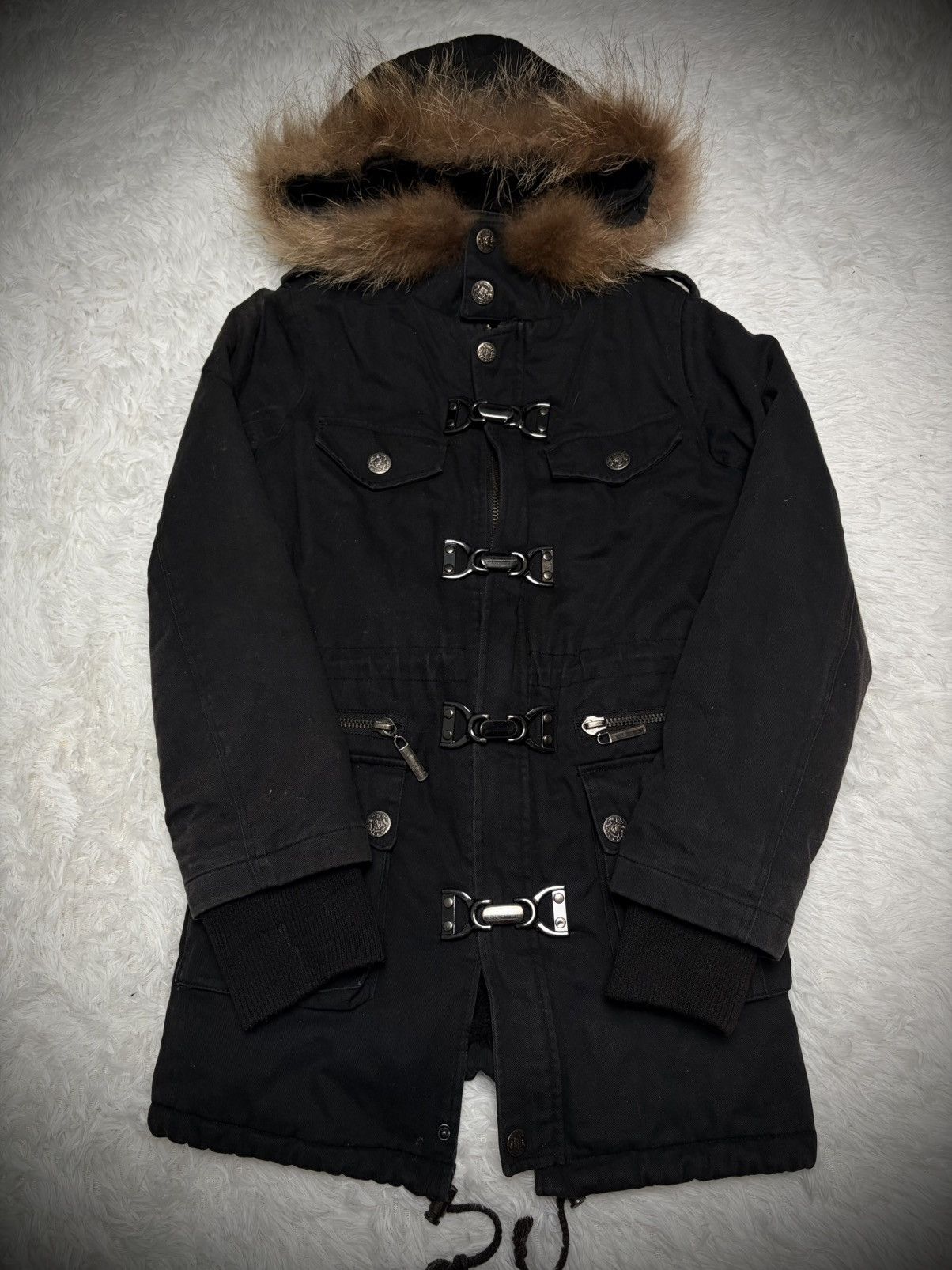 If Six Was Nine Rare Gothic Japanese raccoon fur jacket Size US M / EU 48-50 / 2 - 1 Thumbnail