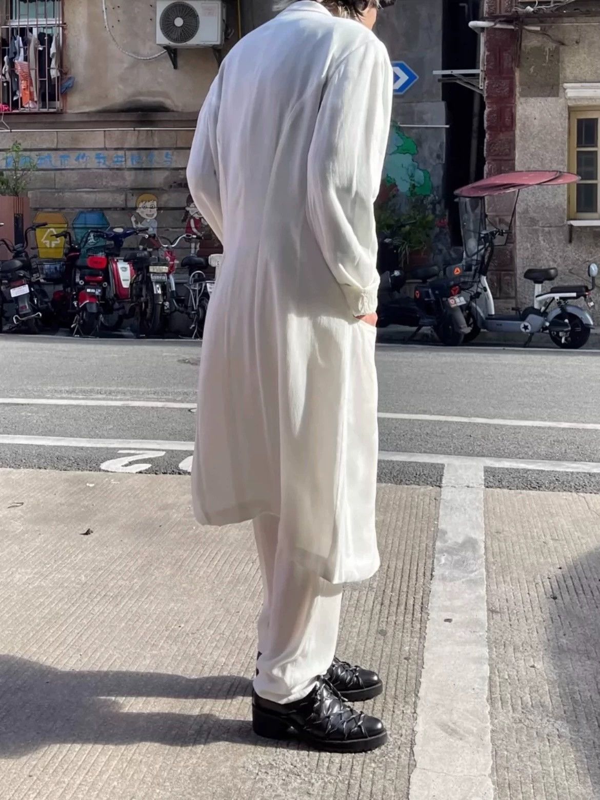 Yohji Yamamoto Yohji Yamamoto 97SS White Silk Mermaid Trousers Size US 29 - 6 Thumbnail