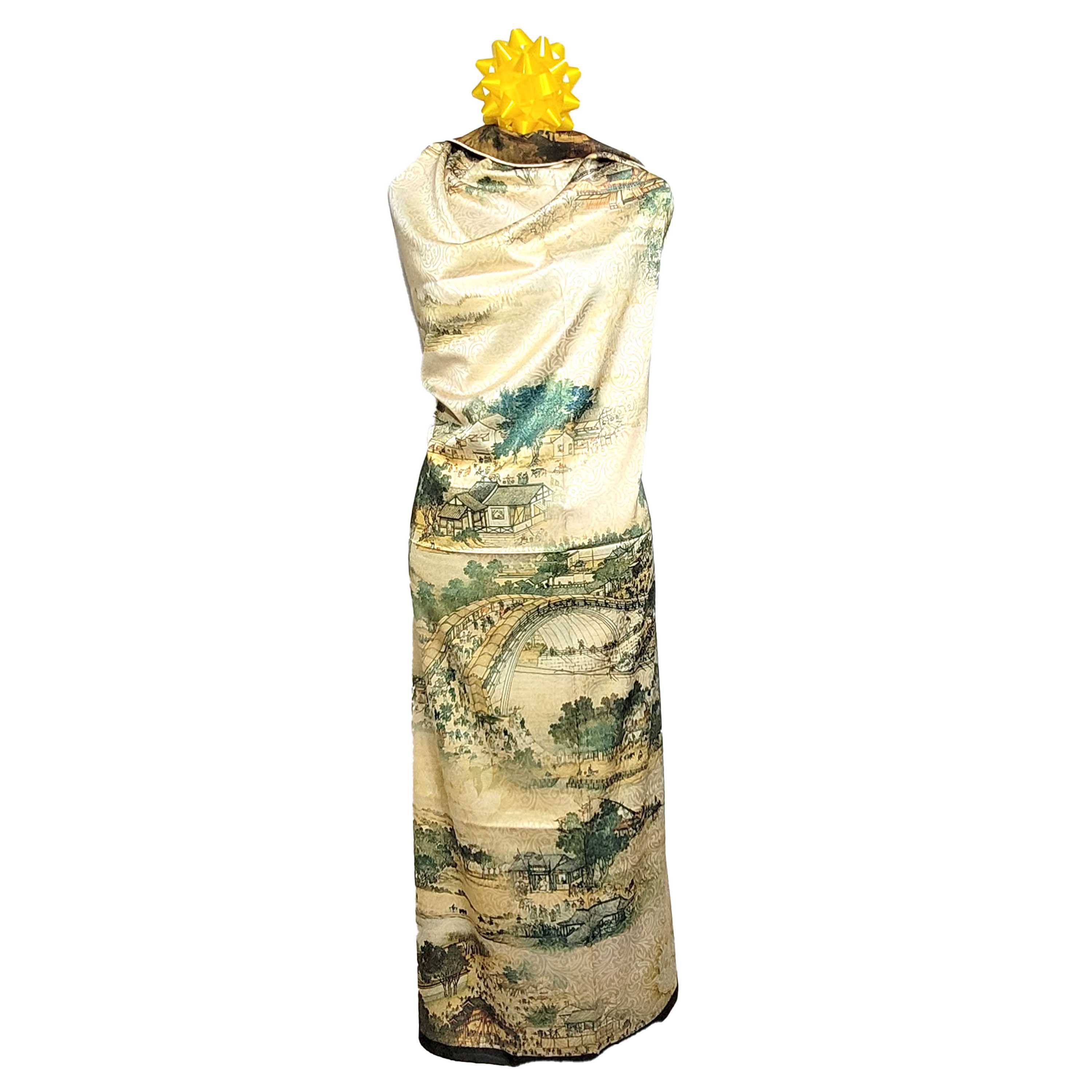 Other NWT Double Sided Silk Scarf 52"x52" Large Square Wrap 3211 Size ONE SIZE - 8 Thumbnail