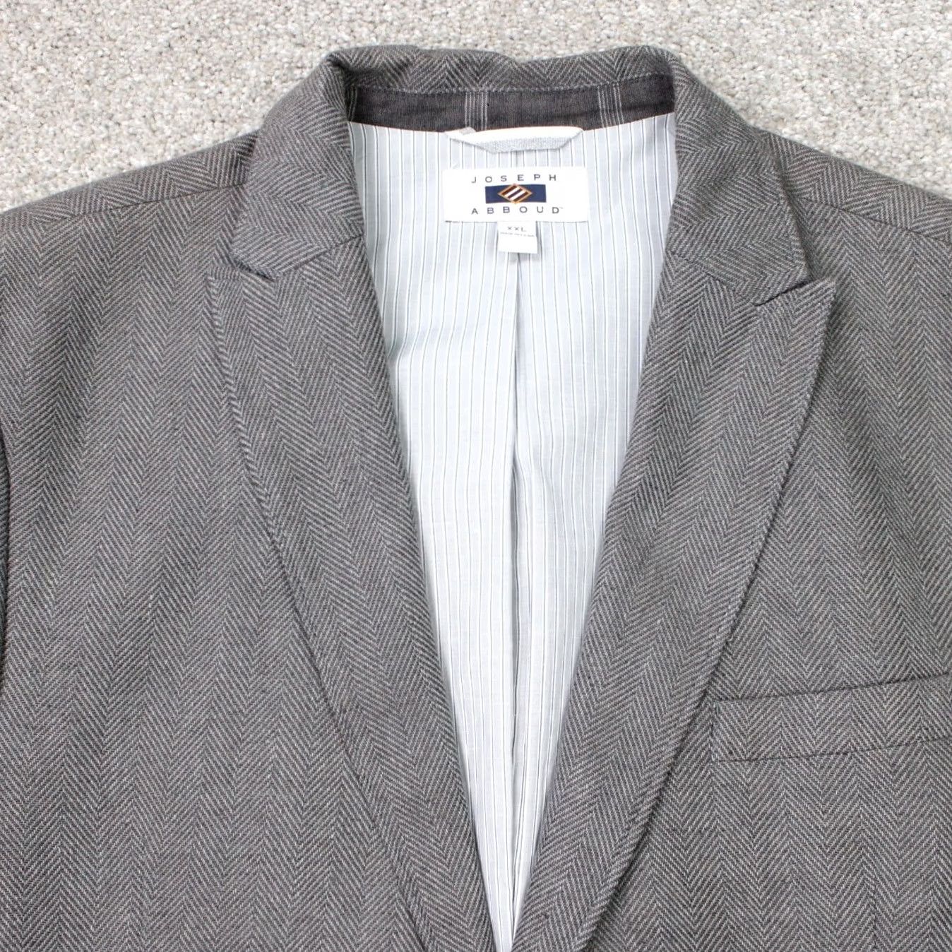 Joseph Abboud Joseph Abboud Blazer Mens 2XL Gray Linen/Cotton 2 Button Sports Jacket Blazer Mens 2XL Gray Linen/Cotton 2 Button Sports Jacket Size 48R - 5 Thumbnail