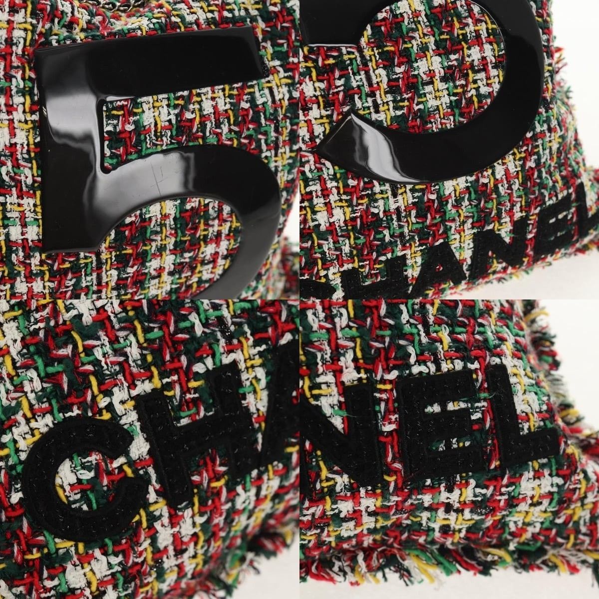 Chanel Chanel Tweed Multicolor Silver CC Tote Bag Size ONE SIZE - 6 Thumbnail
