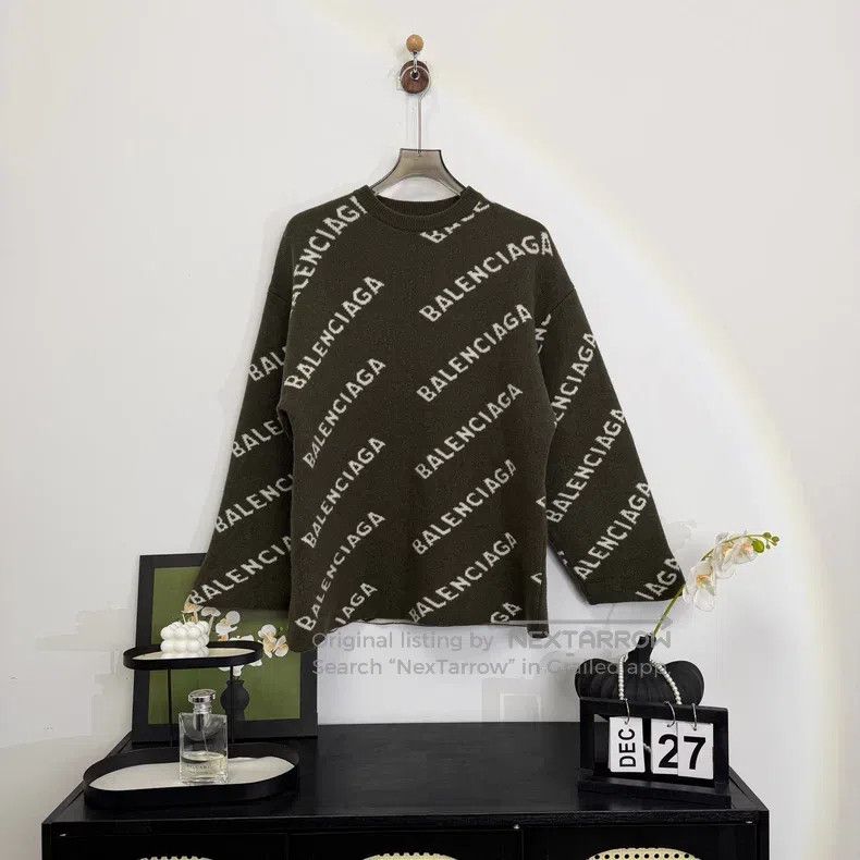 Balenciaga Balenciaga Olive Green Full Print Bullet Print Size US L / EU 52-54 / 3 - 4 Thumbnail