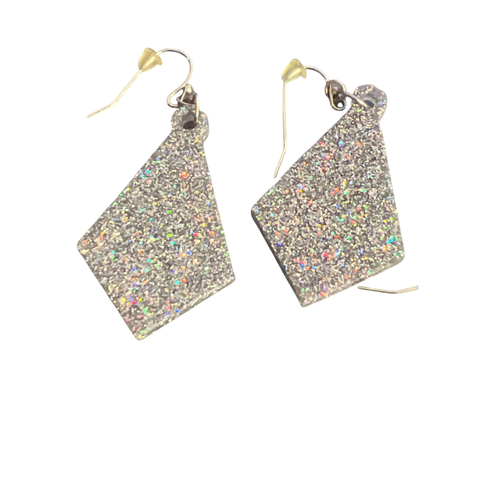Other 3 Pair of Earrings Silver Tone Resin Glitter Silver Black Pu Size ONE SIZE - 4 Thumbnail