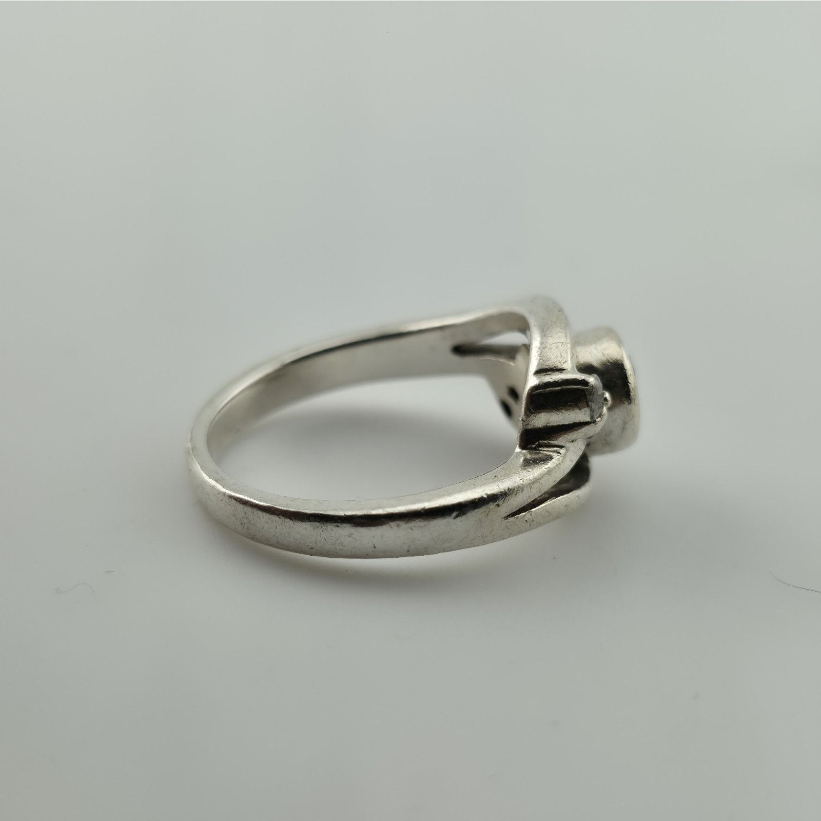 Other Sterling Silver CZ Ring Size 7 Swirl Clear Ring Size ONE SIZE - 4 Thumbnail