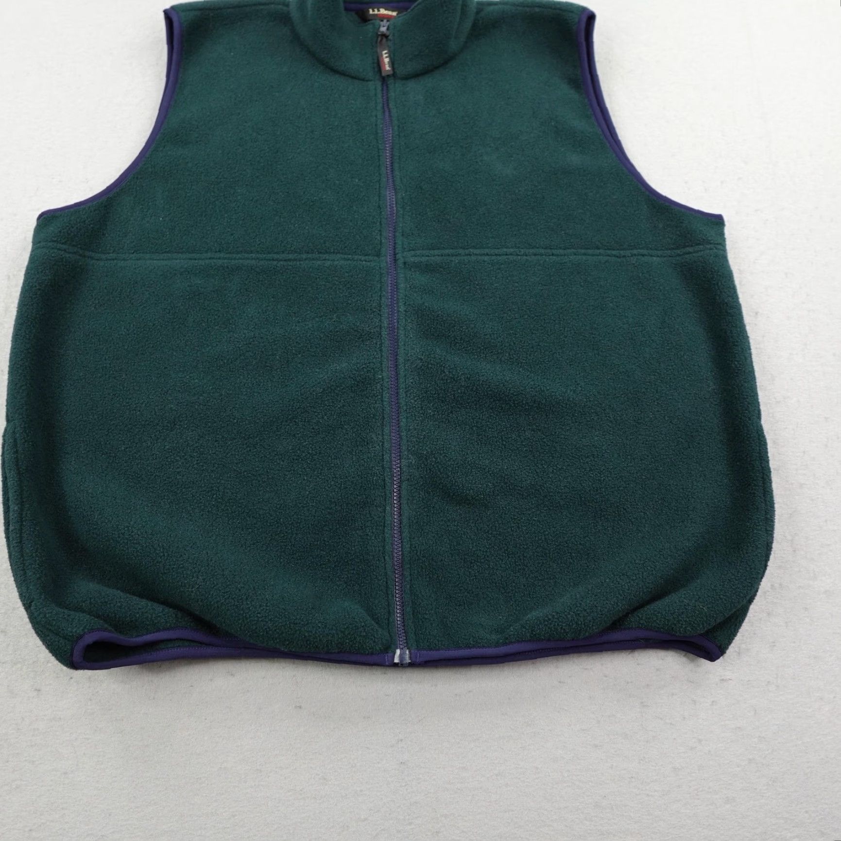 Vintage VINTAGE L.L.Bean Vest Mens XL Forest Green Fleece Full Zip Up Utility Outdoors Windbreaker Casual Chest Zip Mens Size US XL / EU 56 / 4 - 3 Thumbnail