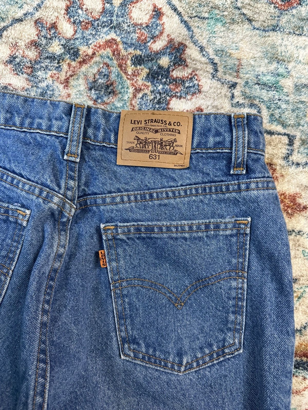 Levi's Vintage 90s Levi’s 631 Orange Tab Mid Wash Blue Jeans Size US 28 / EU 44 - 5 Thumbnail
