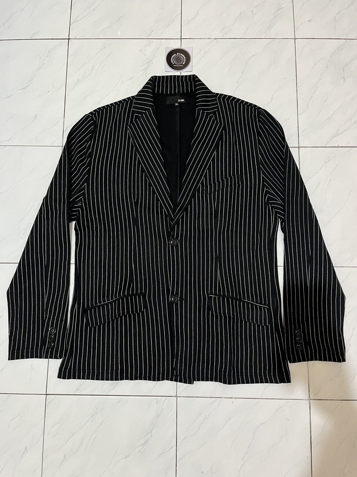 Japanese Brand 🔥 Kubik Double Breasted Hickory Blazer Size 46R - 1 Thumbnail