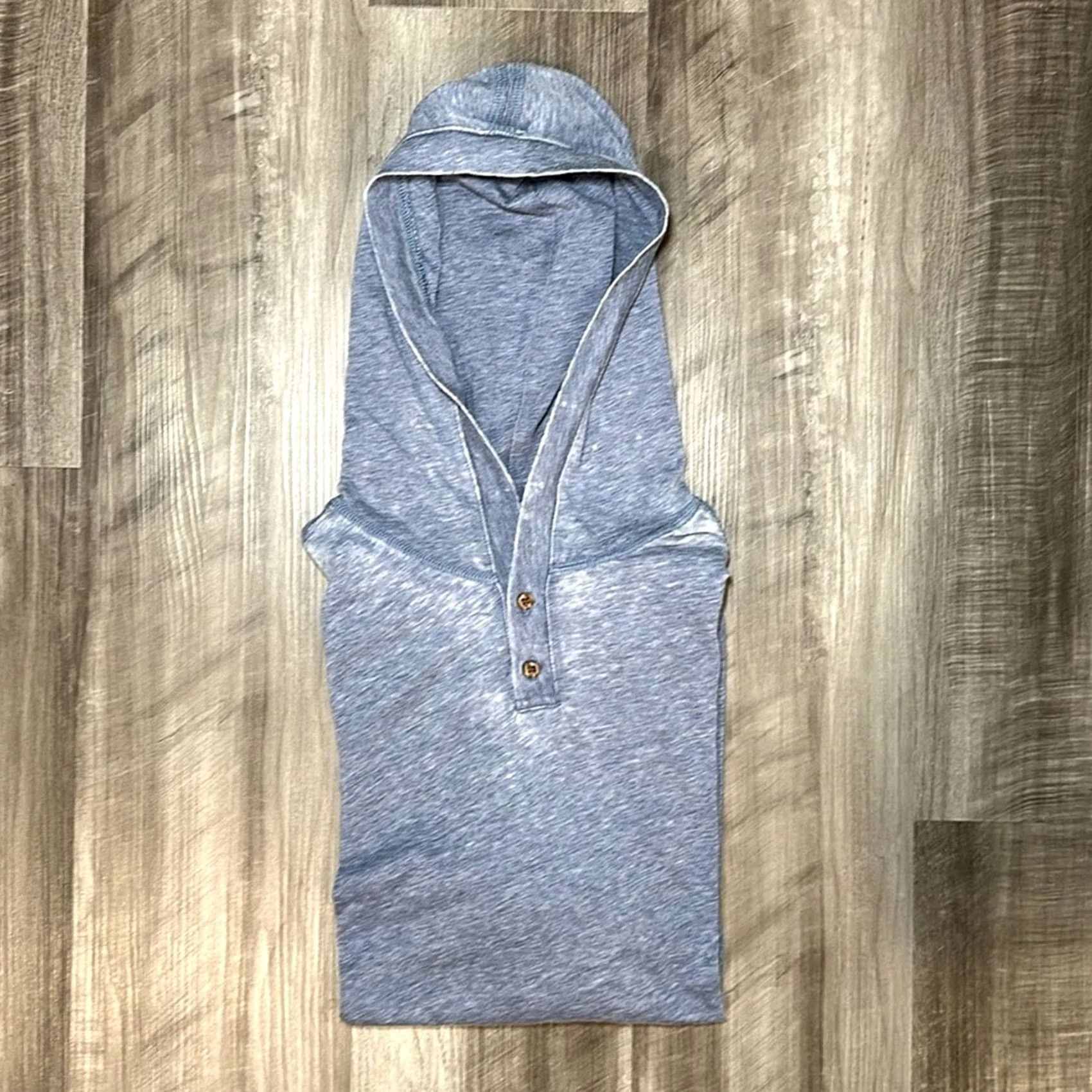 johnnie-O VINTAGE Johnnie-O Zed Burn Out Washed Long Sleeve Tee Hoodie - Medium Size US M / EU 48-50 / 2 - 2 Thumbnail