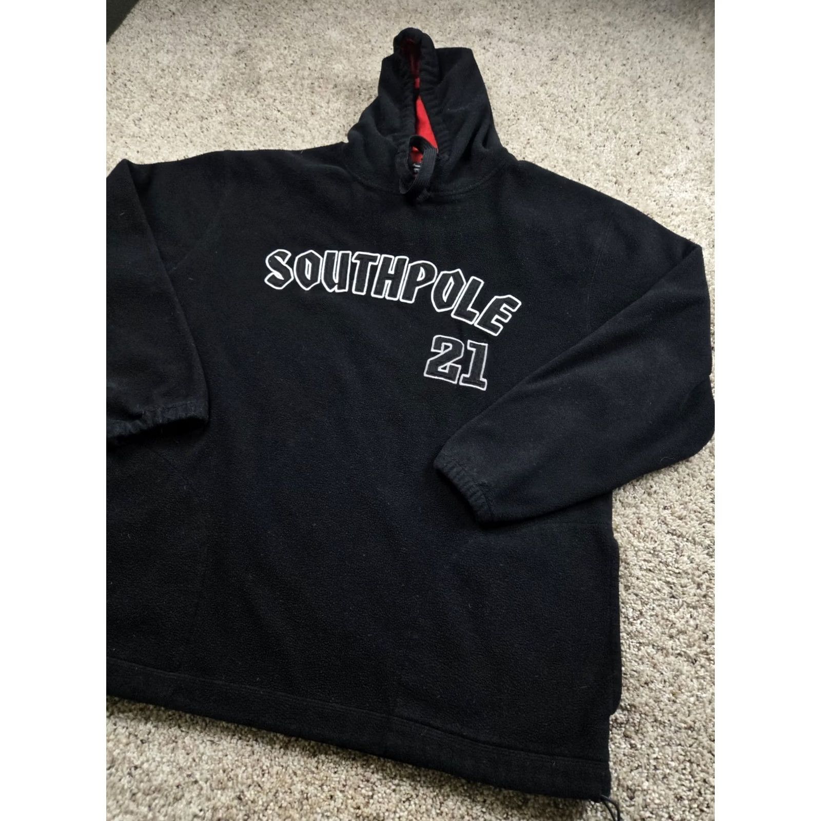 Southpole VINTAGE Southpole Hoodie Mens M Black Fleece Pullover Zip Pocket Logo Hip Hop Baggy Fit Sweatshirt Y2K Size US M / EU 48-50 / 2 - 2 Thumbnail