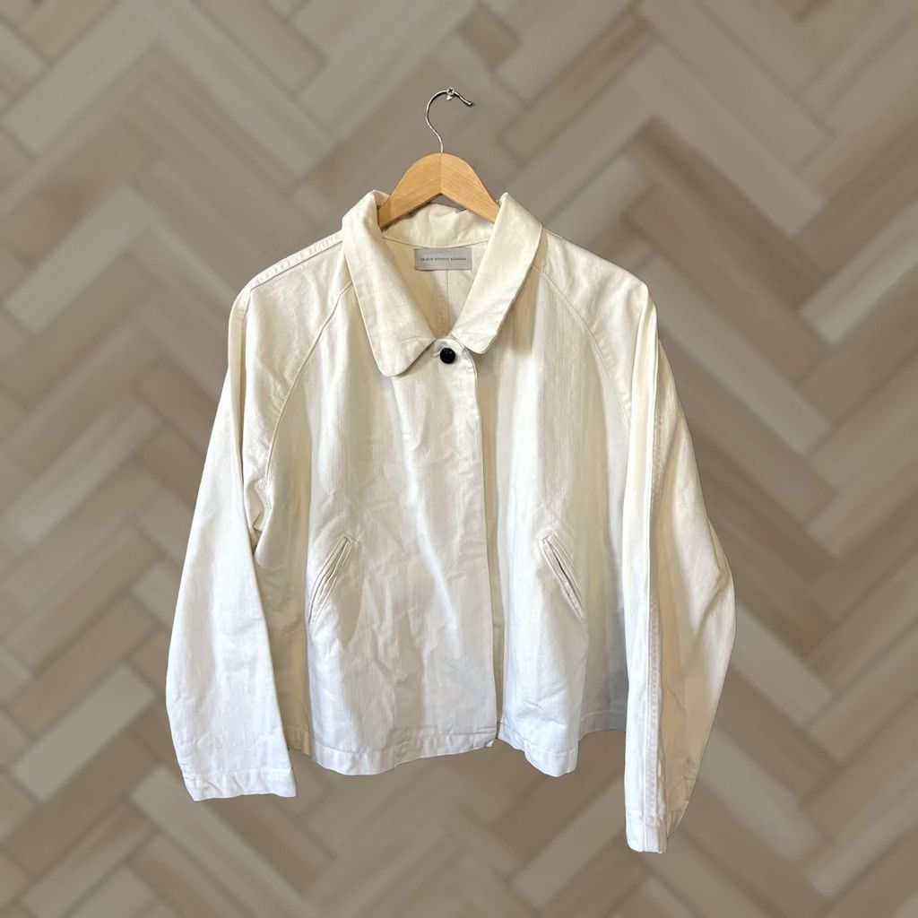 Vintage Objects Without Meaning Womens Jacket Shirt Denim White L Size Size L / US 10 / IT 46 - 1 Thumbnail