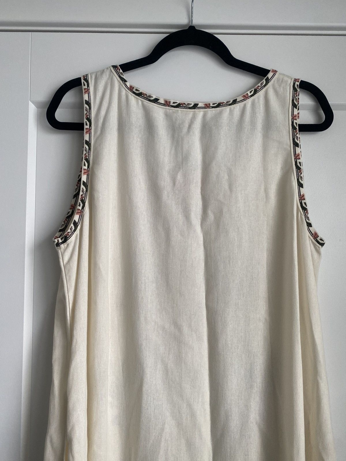 Other NWT Max Studio Cream Sleeveless V-Neck Sundress Maxi Dress Size XL / US 12-14 / IT 48-50 - 8 Thumbnail