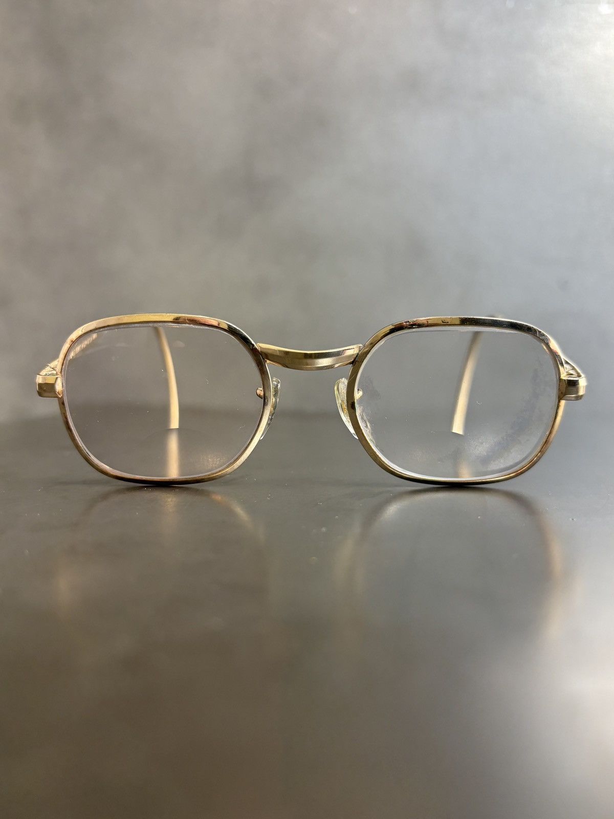 Vintage 1970s Eyeglasses Metal Full Rim 10k GF Hooked Vintage Frames Size ONE SIZE - 3 Thumbnail