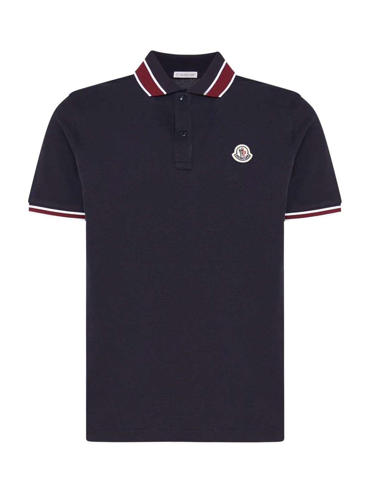 Moncler o1s22i1n1124 Striped Polo Shirt in Blue Size US S / EU 44-46 / 1 - 1 Thumbnail