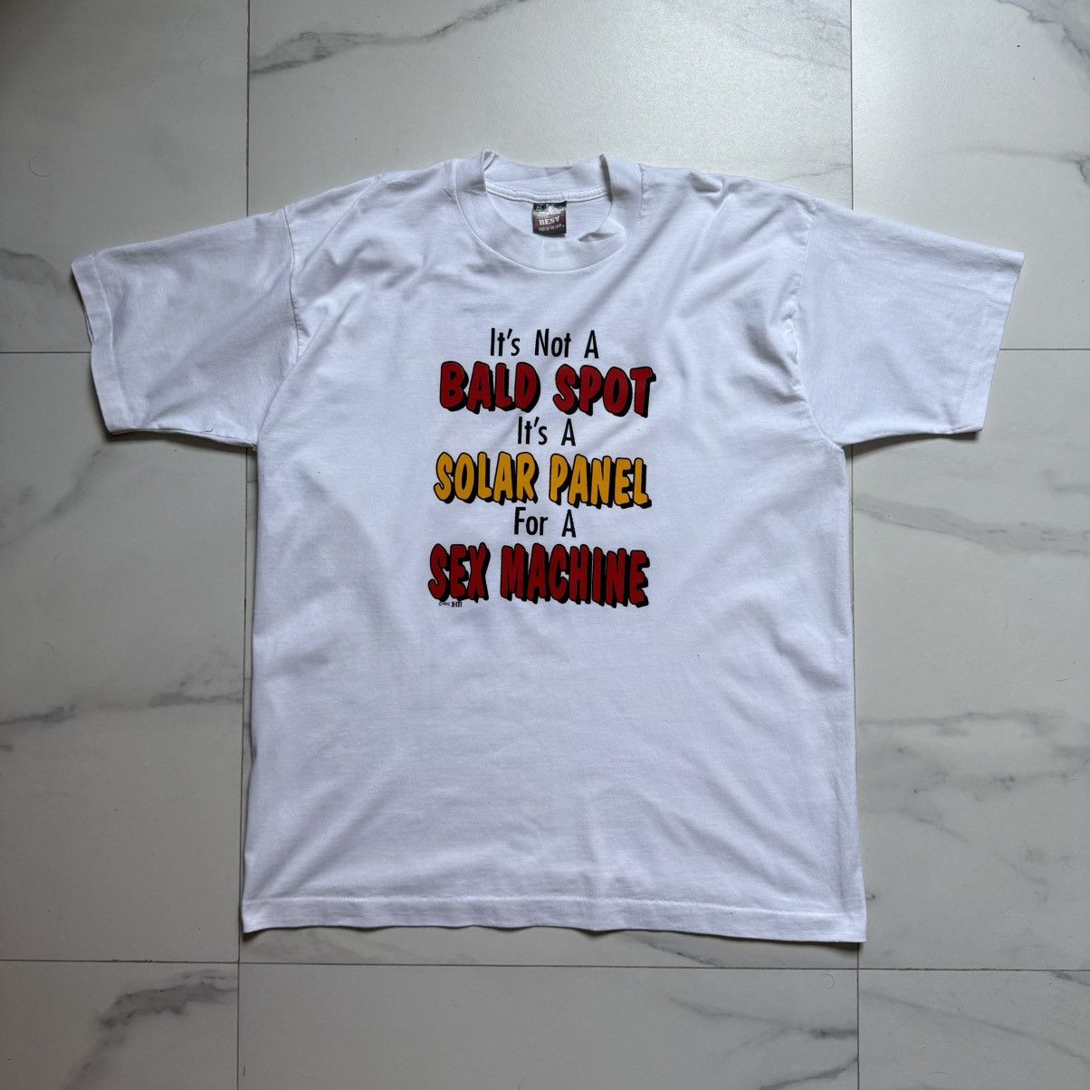 Vintage Vintage Bald Spot Funny Graphic T-Shirt Size US XL / EU 56 / 4 - 2 Thumbnail