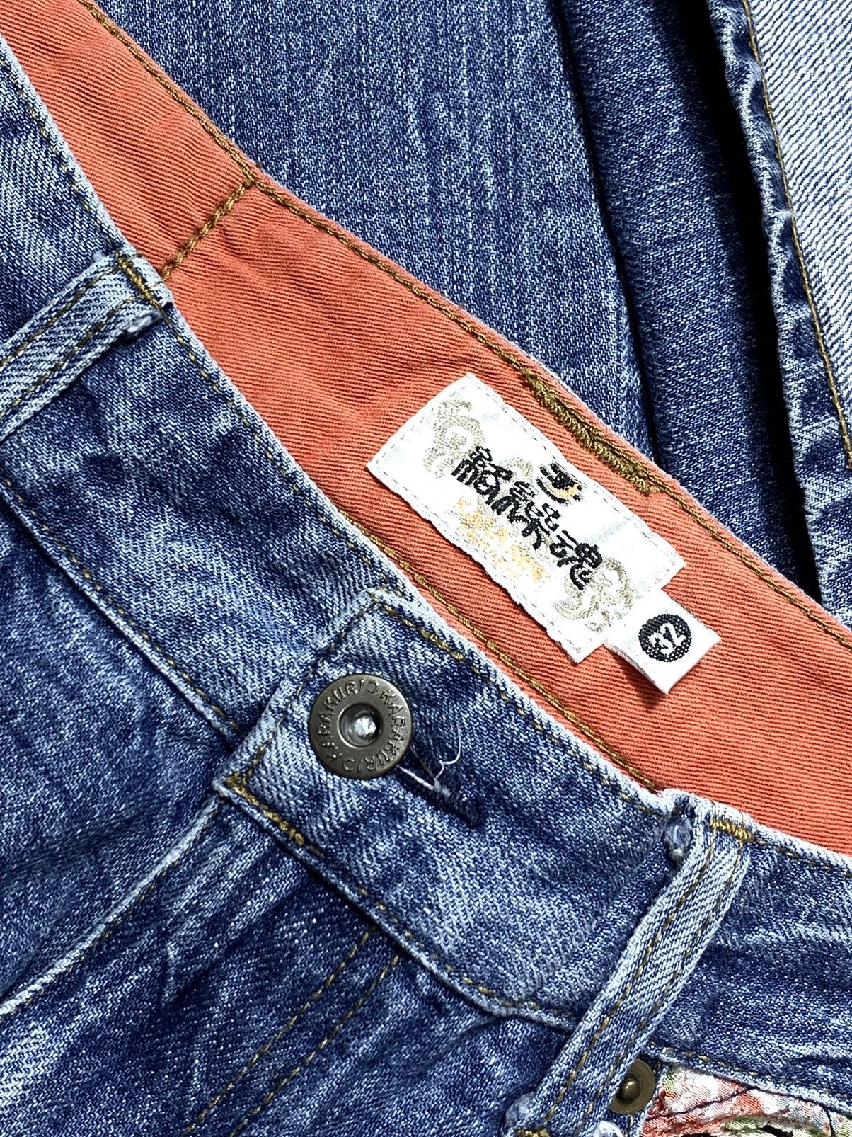 Kapital 💥 Japanese Denim Pants Karakuri Tamashii 🎌 Size US 32 / EU 48 - 3 Thumbnail