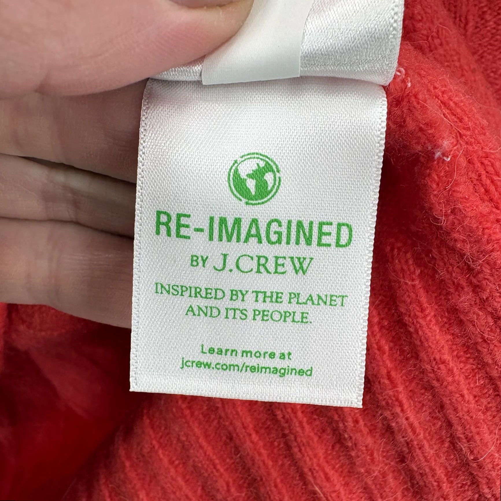 J.Crew J Crew Sweater Womens XL Red Mock Neck Ribbed Merino Alpaca Soft Knit Pullover Size XL / US 12-14 / IT 48-50 - 6 Thumbnail