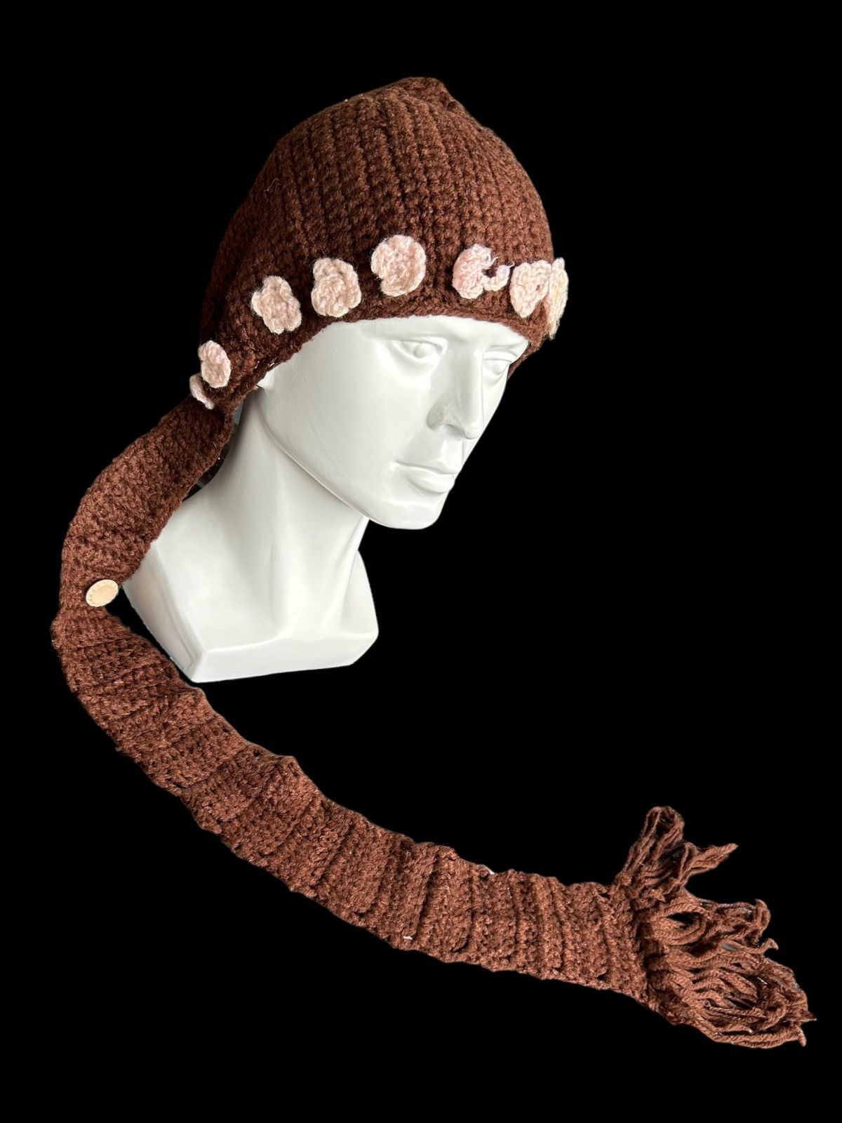 Japanese Brand × Kapital × Vintage Hippies style Crochet Knitted Handmade Long Beanie Hats Size ONE SIZE - 1 Thumbnail