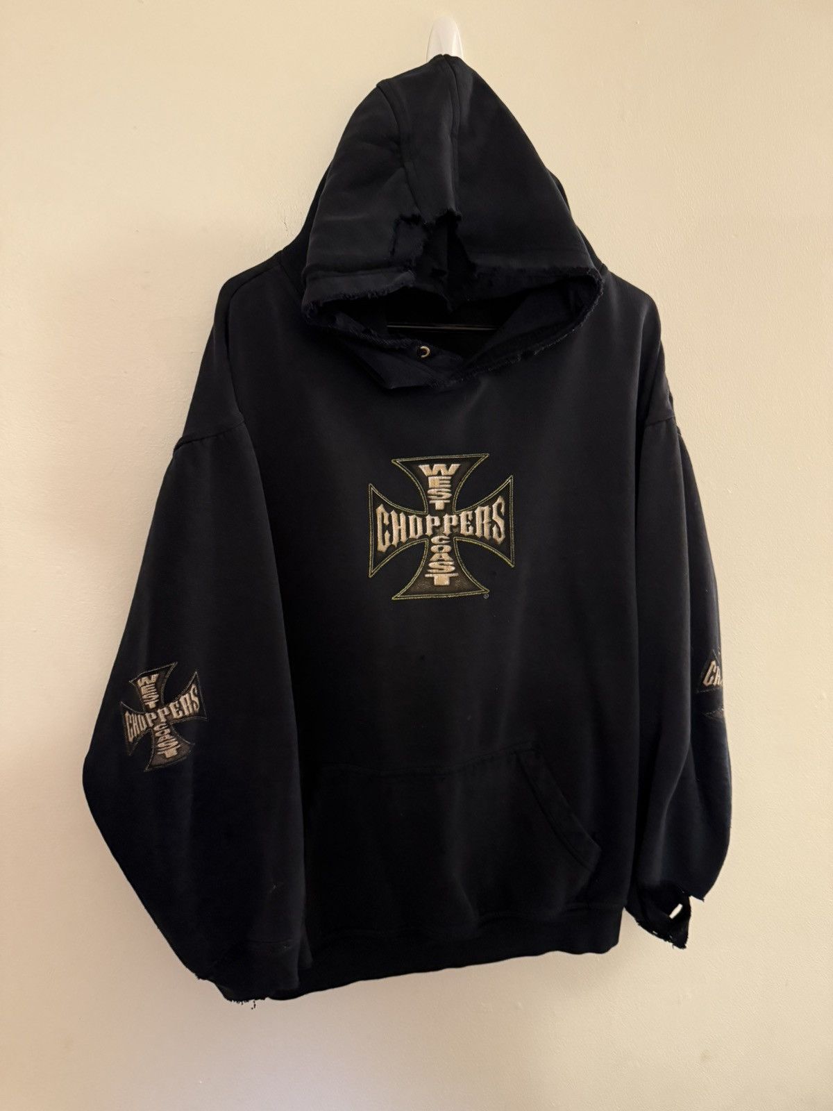 Vintage Vintage Perfectly Thrashed West Coast Choppers Hoodie Size US L / EU 52-54 / 3 - 1 Thumbnail
