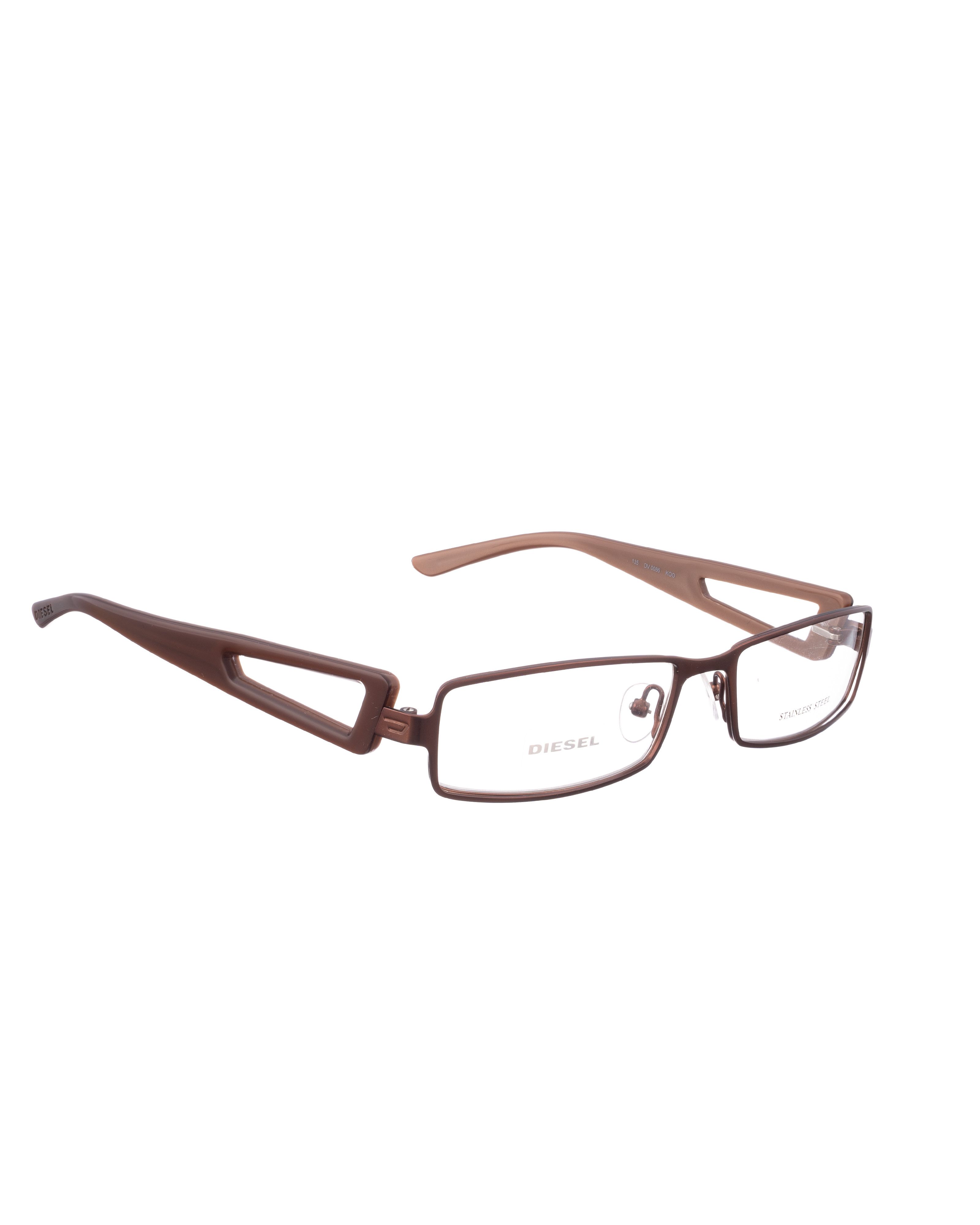 Diesel Diesel 00s Brown Metallic Glasses with Temples with Cut Outs Size ONE SIZE - 1 Thumbnail