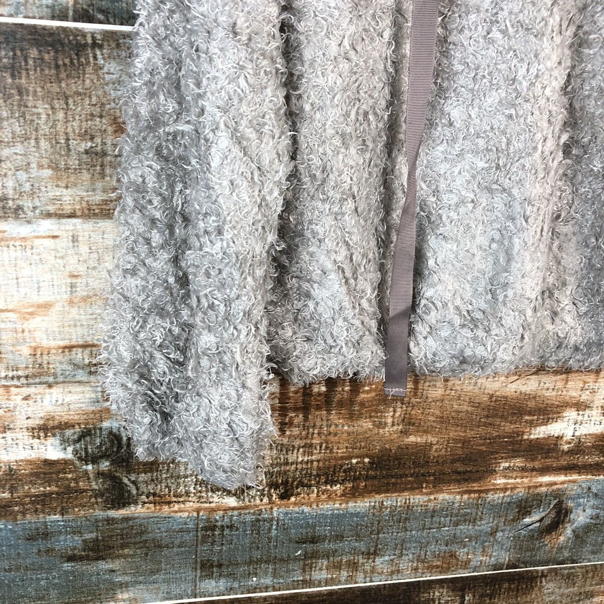 Japanese Brand DL Rope Picnic Grey Mohair Knitwear #C425 Size XS / US 0-2 / IT 36-38 - 15 Thumbnail