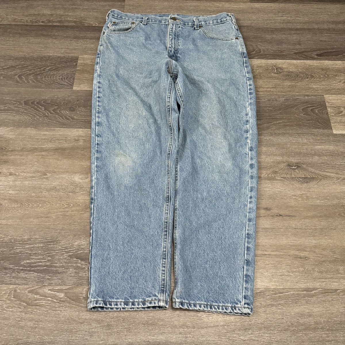 Carhartt × Vintage Essential Vintage 90s Carhartt light wash wide leg jeans Size US 36 / EU 52 - 3 Thumbnail