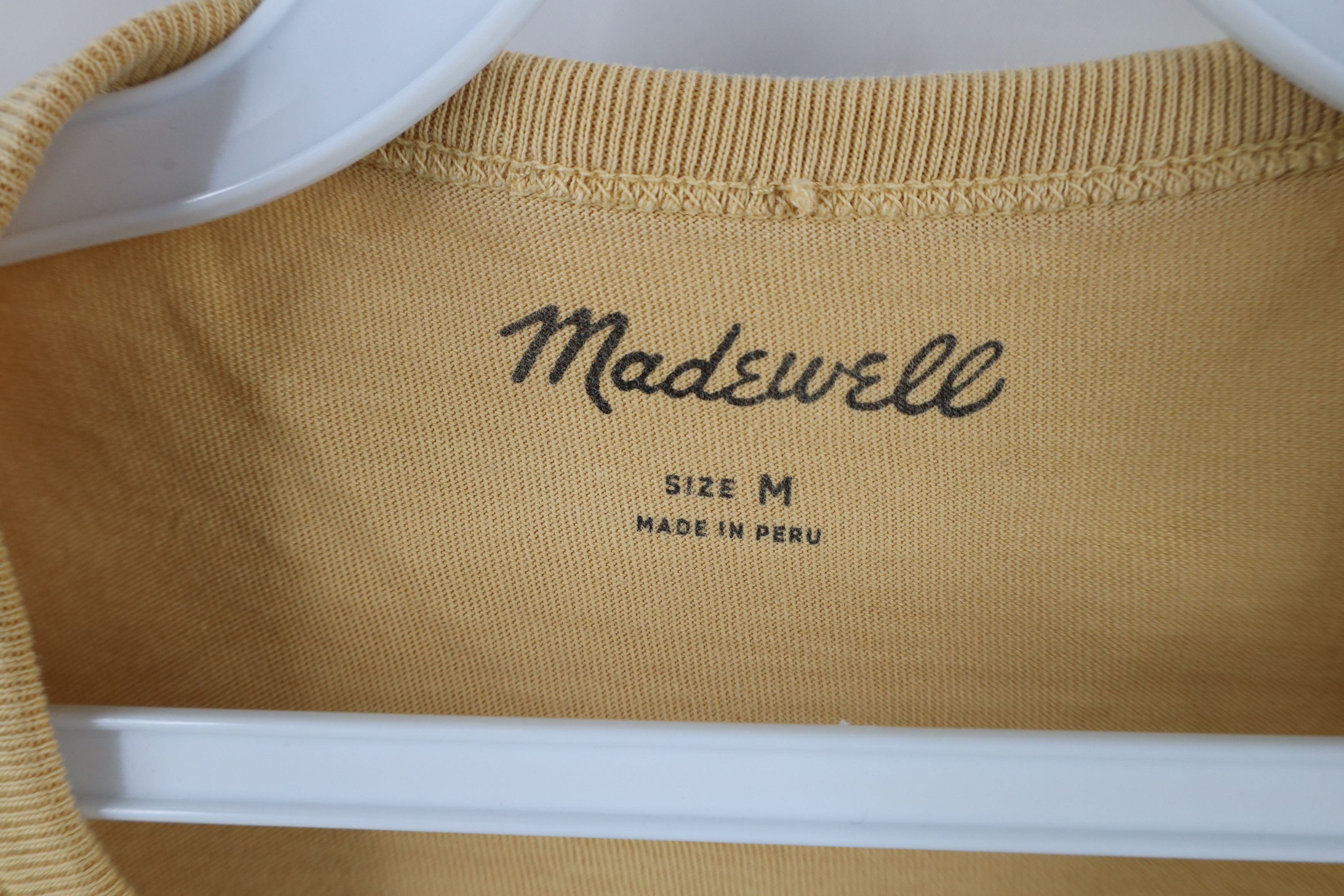 Madewell × Vintage Madewell All Day Blank Short Sleeve T-Shirt Yellow Cotton Size US M / EU 48-50 / 2 - 4 Thumbnail