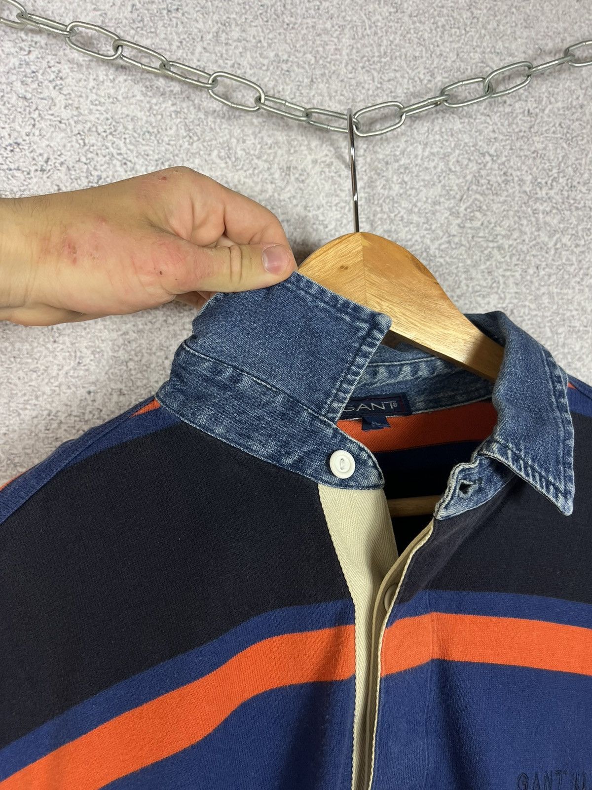 Gant Vintage Gant USA Striped Rugby Shirt Y2K Longsleeve Size US L / EU 52-54 / 3 - 6 Thumbnail