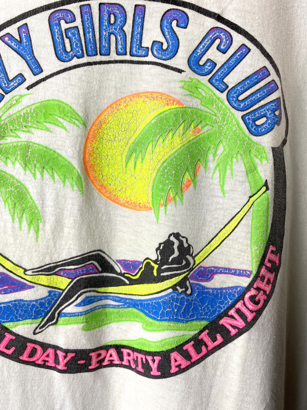 Bob Marley 1990’s Vintage Lazy Girls Club T Shirt Smoke Weed Jamaica Size US XL / EU 56 / 4 - 4 Thumbnail