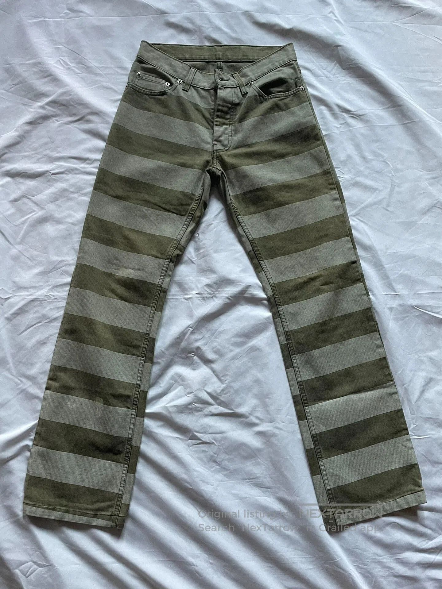 Helmut Lang helmut lang striped denim pants 1999 collection. Size US 27 - 1 Thumbnail