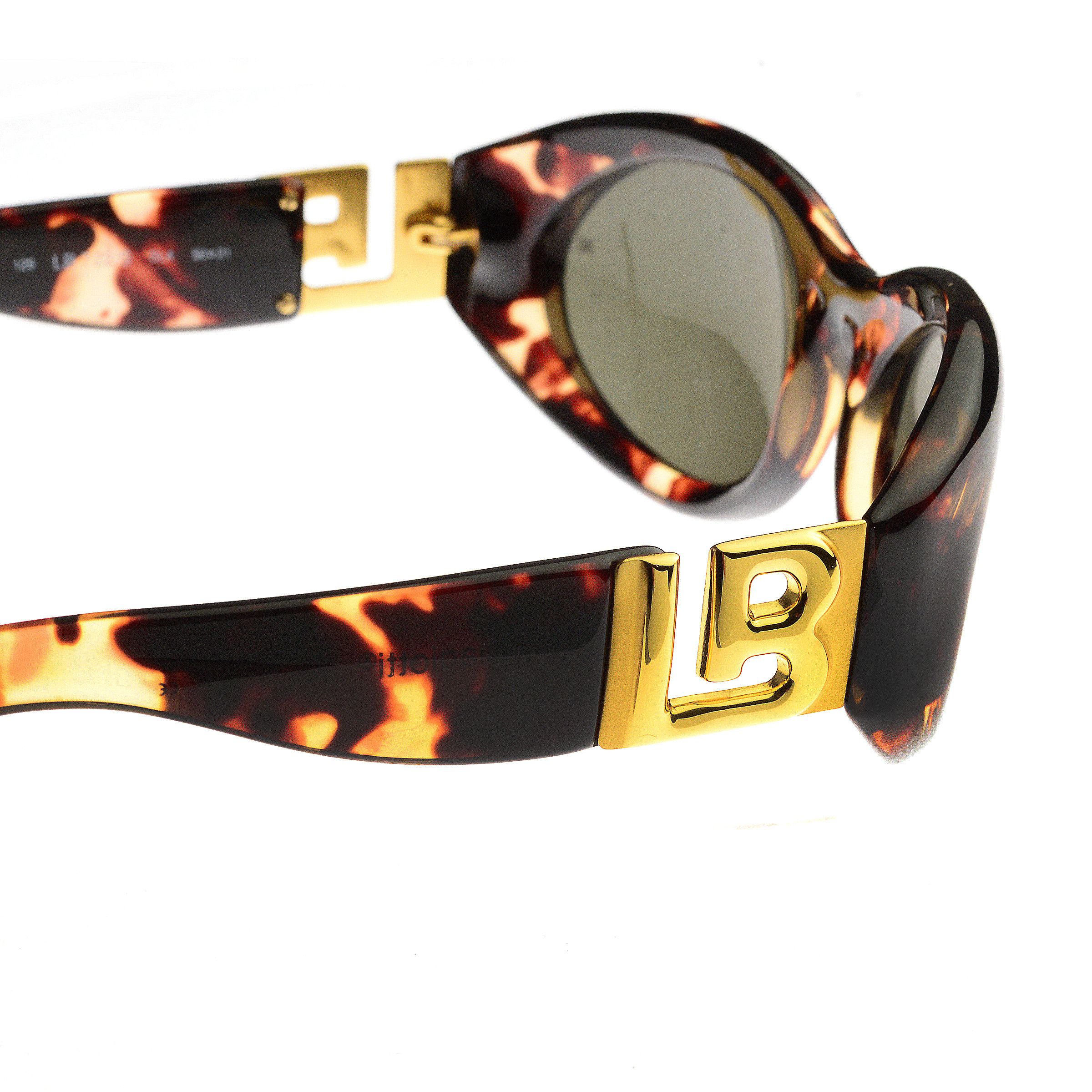 Laura Biagiotti Laura Biagiotti 90s Dark Cheetah Big Logo Sunglasses Size ONE SIZE - 2 Thumbnail