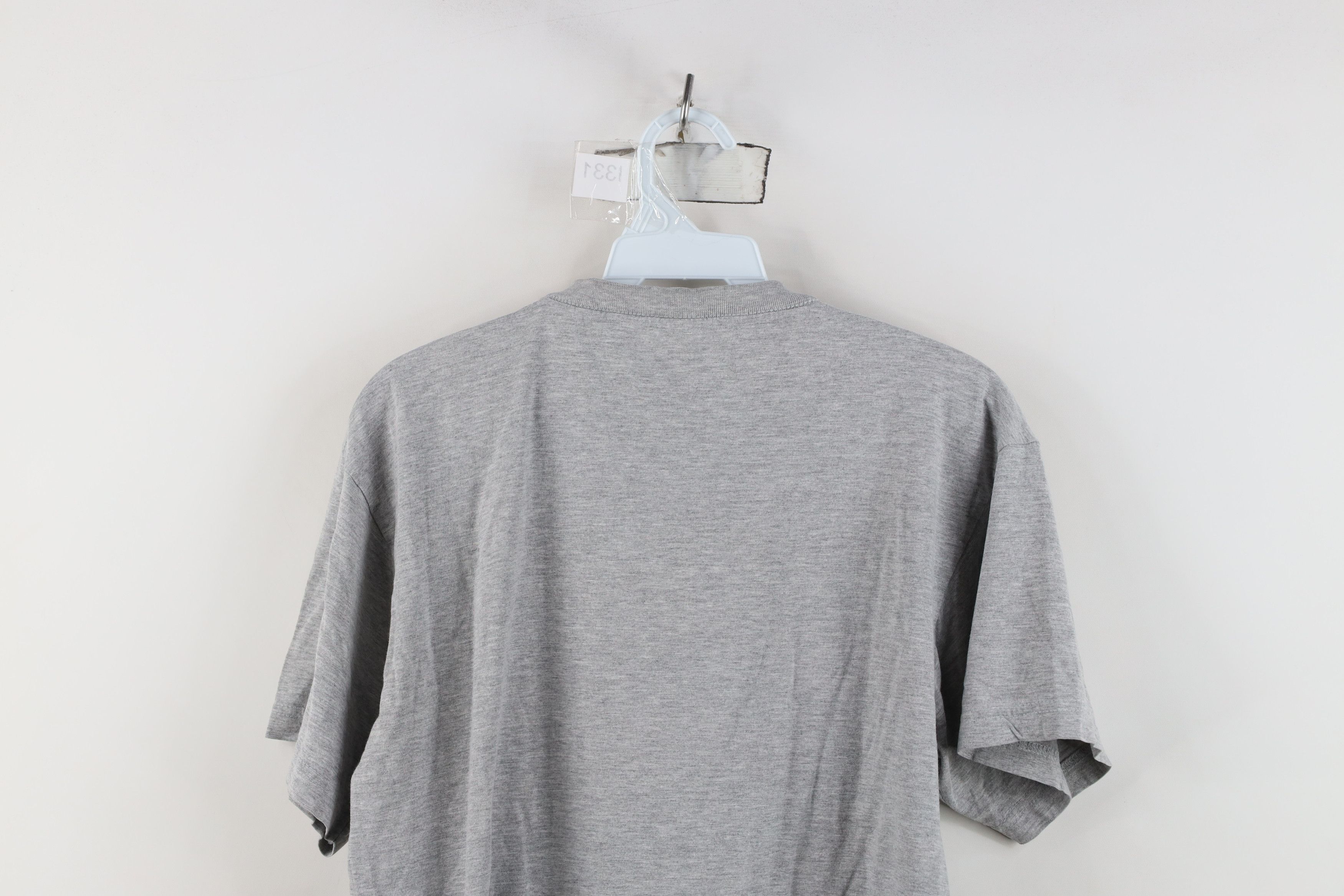 Vintage Vintage 90s Streetwear Spell New York Script T-Shirt Gray Size S / US 4 / IT 40 - 9 Thumbnail