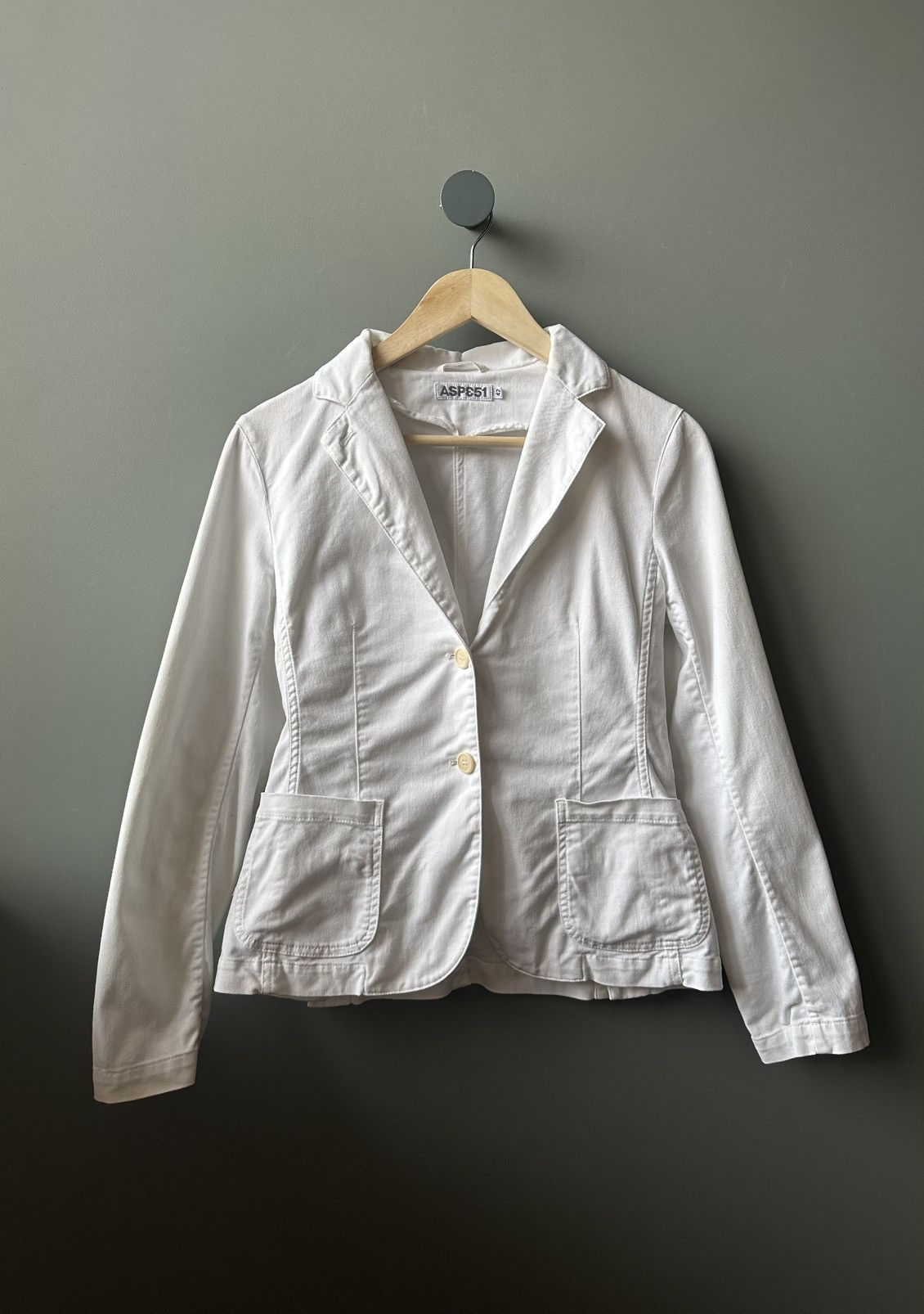 Aspesi Aspesi White Cotton Blazer Size 42 Size M / US 6-8 / IT 42-44 - 1 Thumbnail