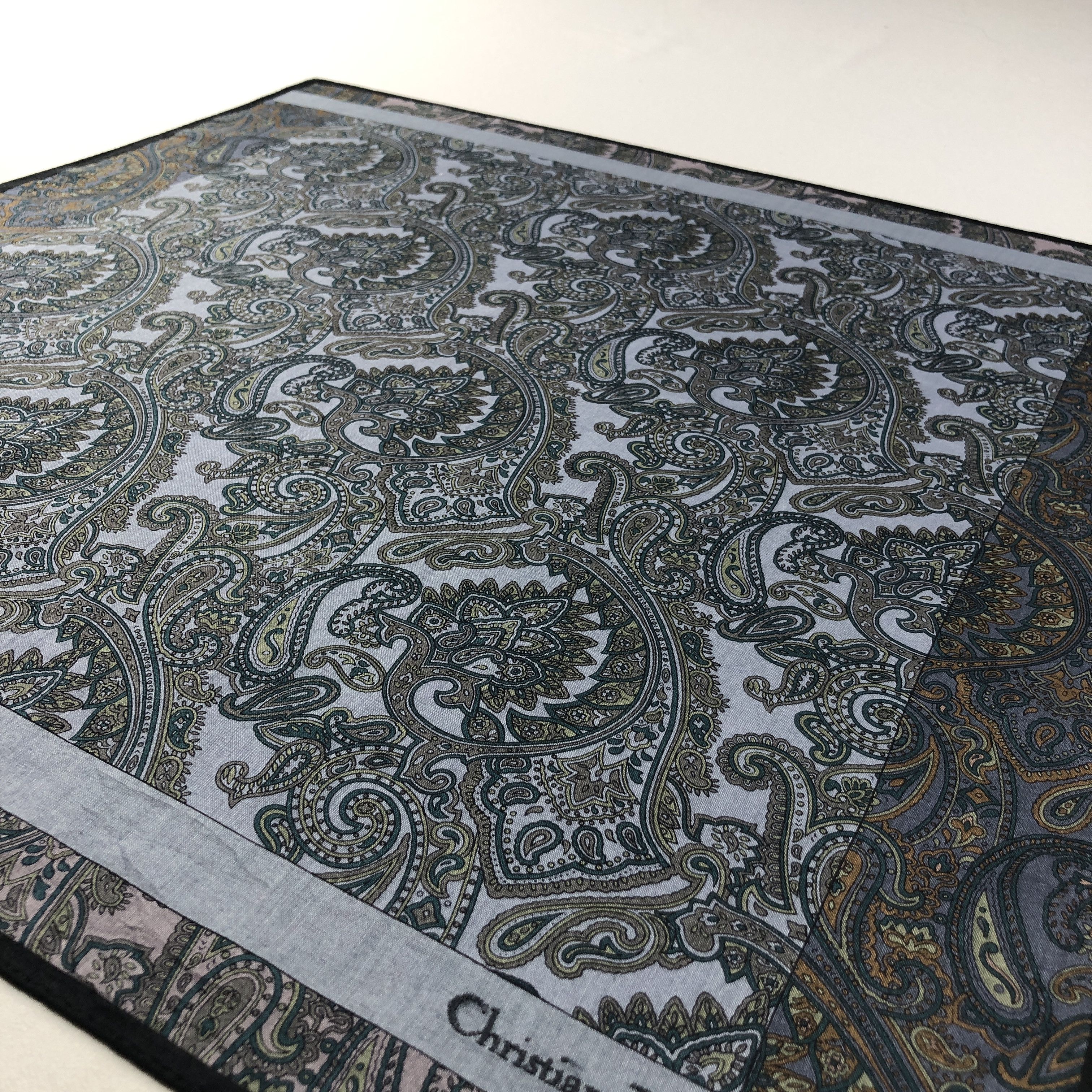 Christian Dior Monsieur Christian Dior Handkerchief Neckerchief Bandana H2948 Size ONE SIZE - 2 Thumbnail