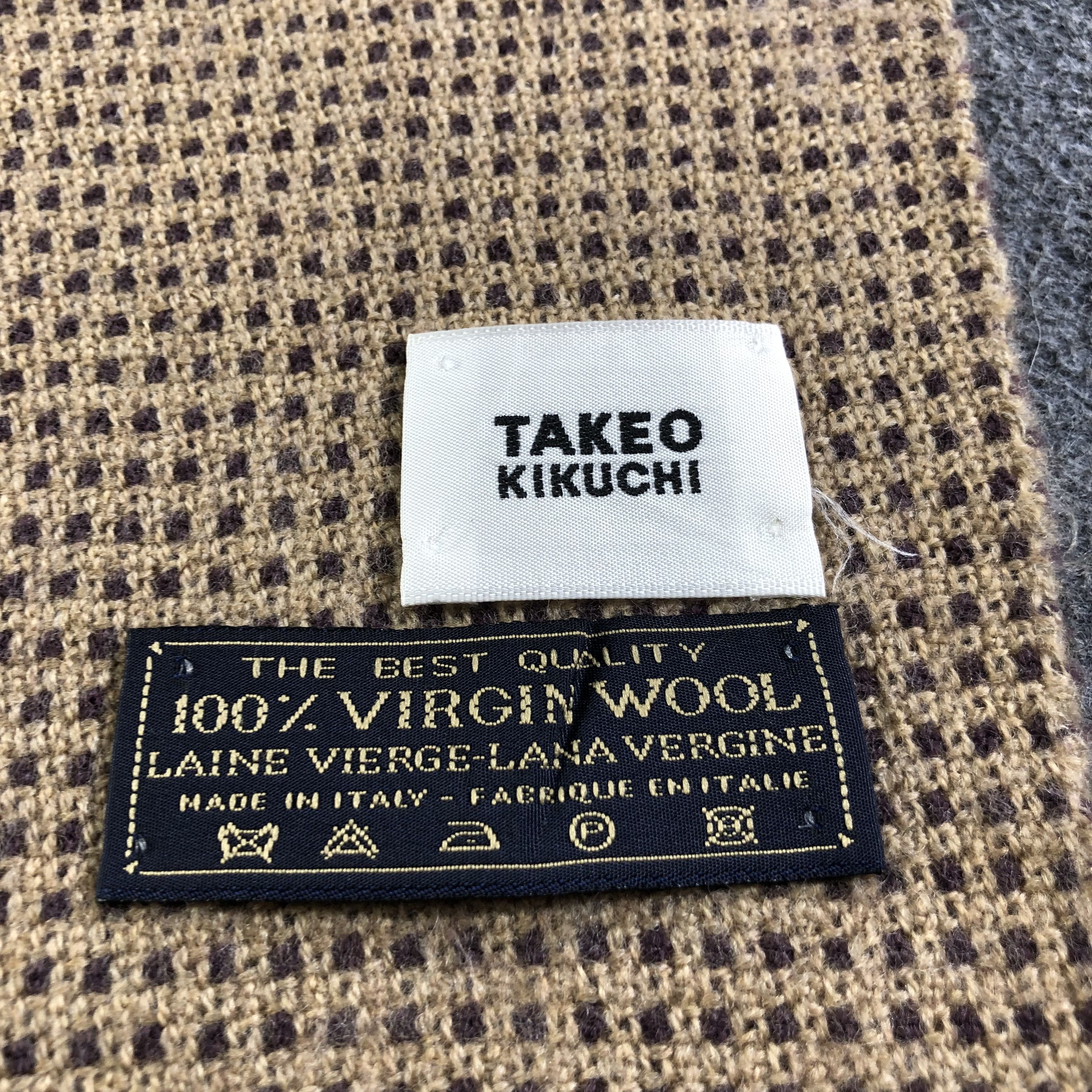 Takeo Kikuchi Takeo Kikuchi Wool Scarf Muffler V1913 Size ONE SIZE - 4 Thumbnail