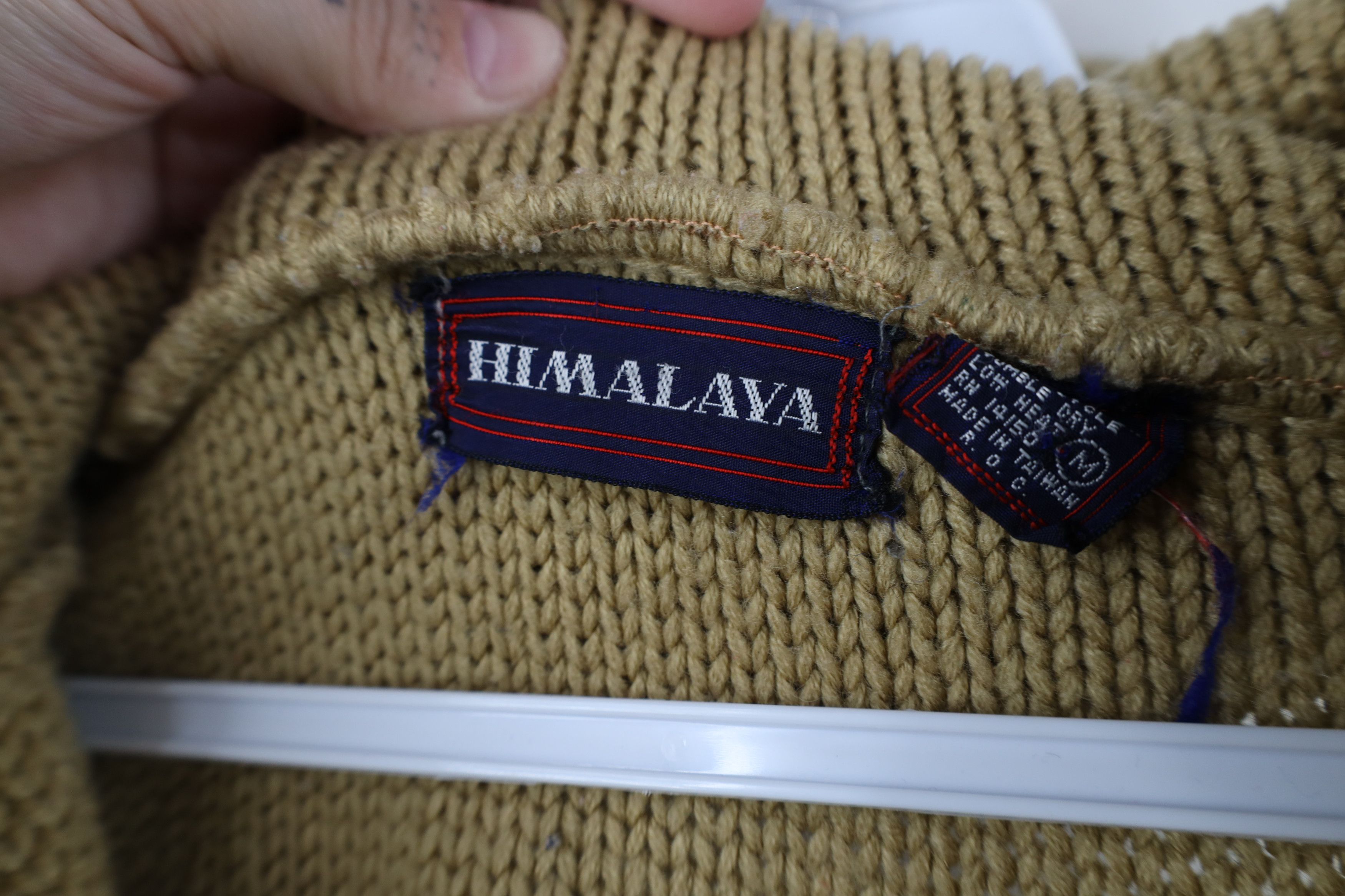 Vintage Vintage 90s Streetwear Ribbed Cable Knit Hoodie Sweater Size M / US 6-8 / IT 42-44 - 7 Thumbnail