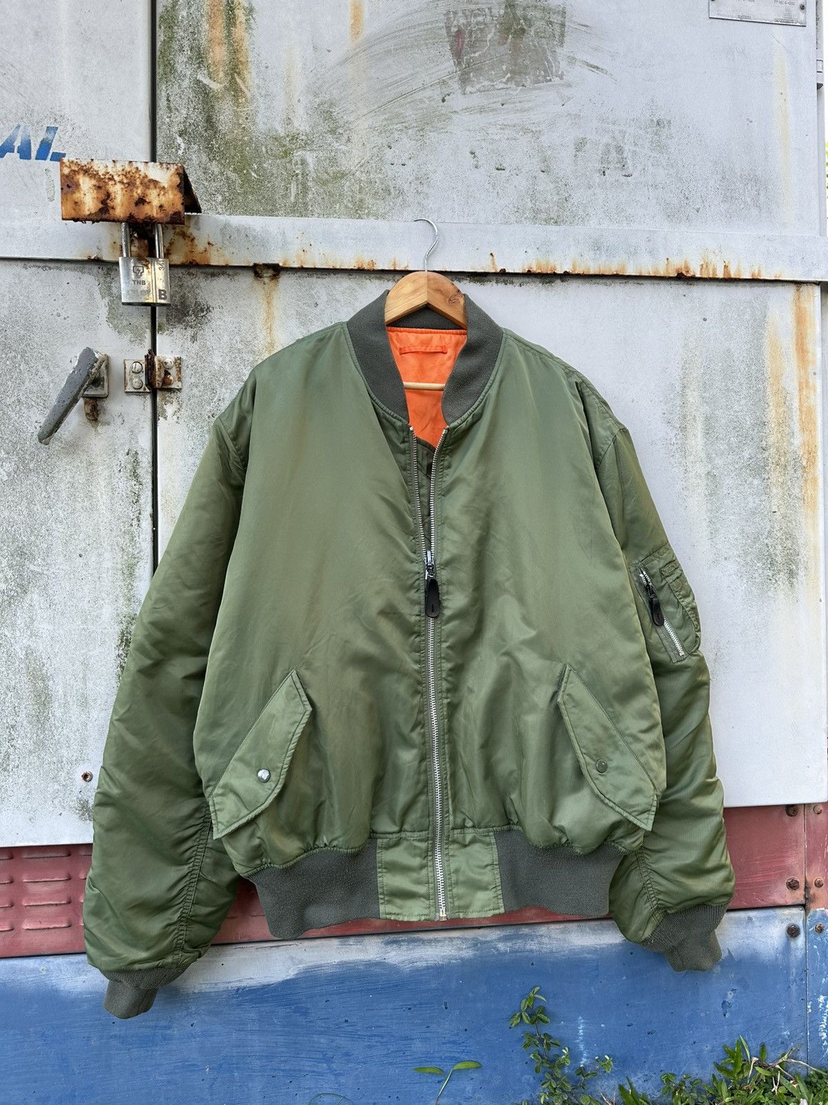 Vintage 🪖Vintage Oversized Knox Armory Military Bomber Jacket Size US XXL / EU 58 / 5 - 4 Thumbnail