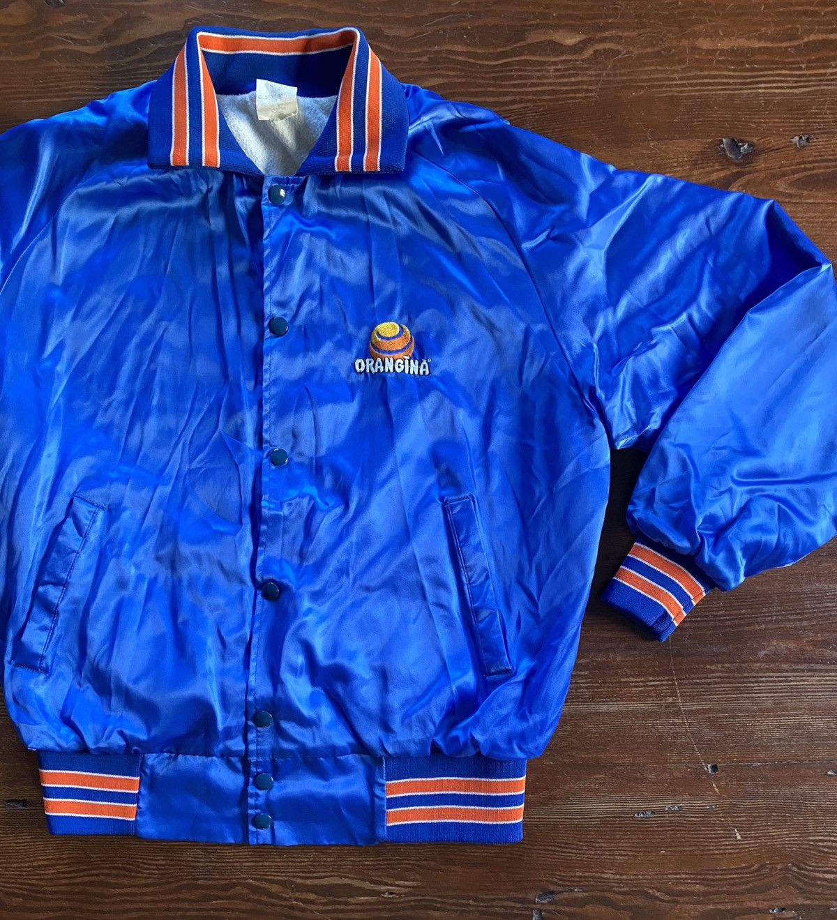 Vintage Vintage 80’s Orangina Sateen Raglan Snap Button Jacket Size US S / EU 44-46 / 1 - 1 Thumbnail