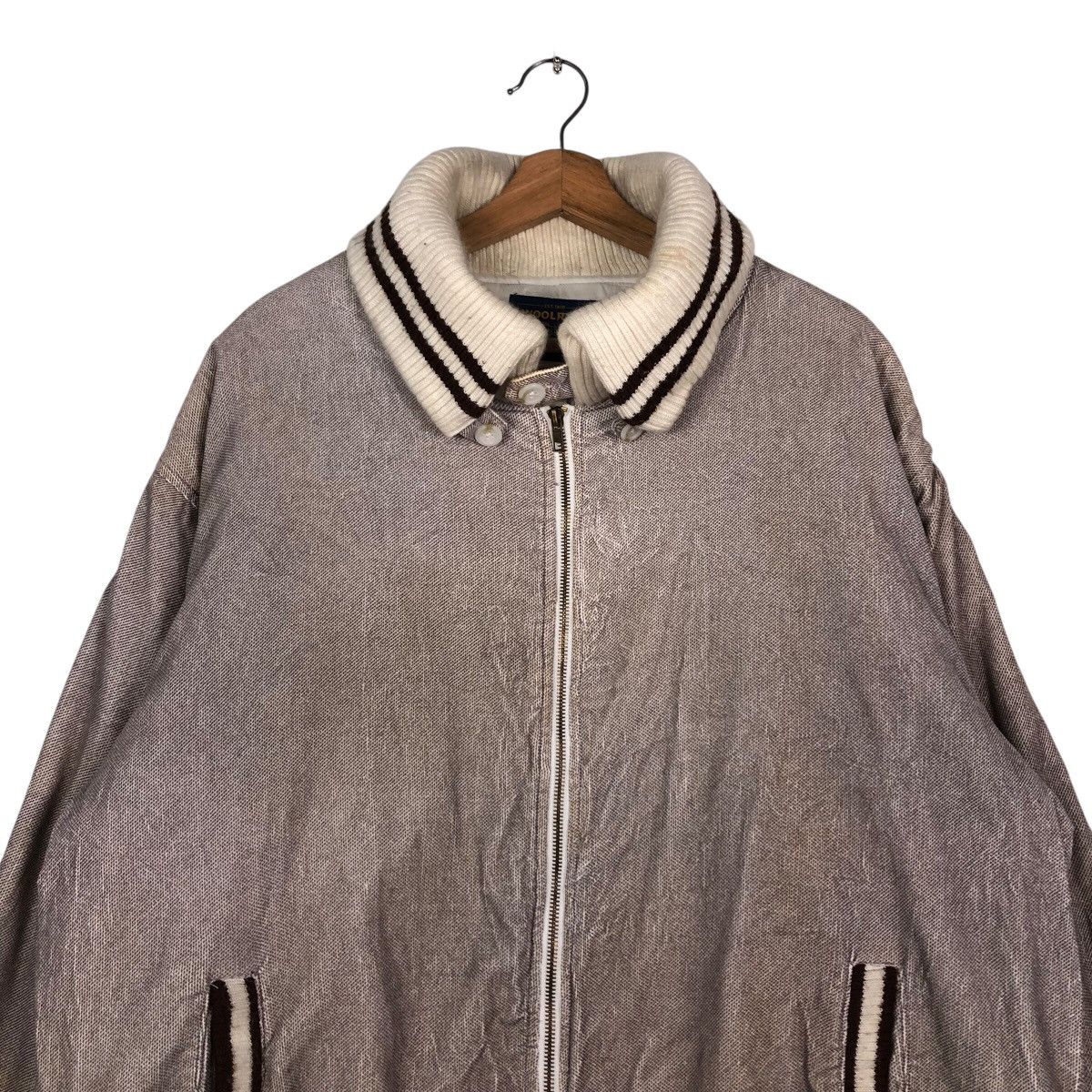 Japanese Brand × Vintage × Woolrich Woolen Mills 📌Vintage Bomber Jacket Biker Zipper Woolrich Size US L / EU 52-54 / 3 - 4 Thumbnail