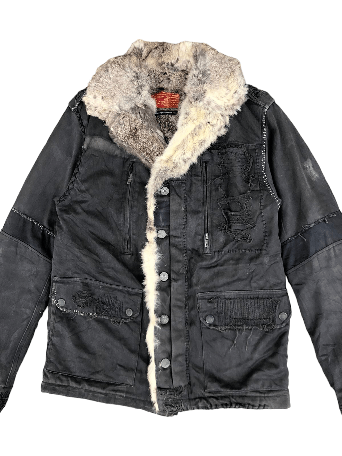 Vintage RARE Japan overdesign creation faux fur jacket Size US M / EU 48-50 / 2 - 5 Thumbnail