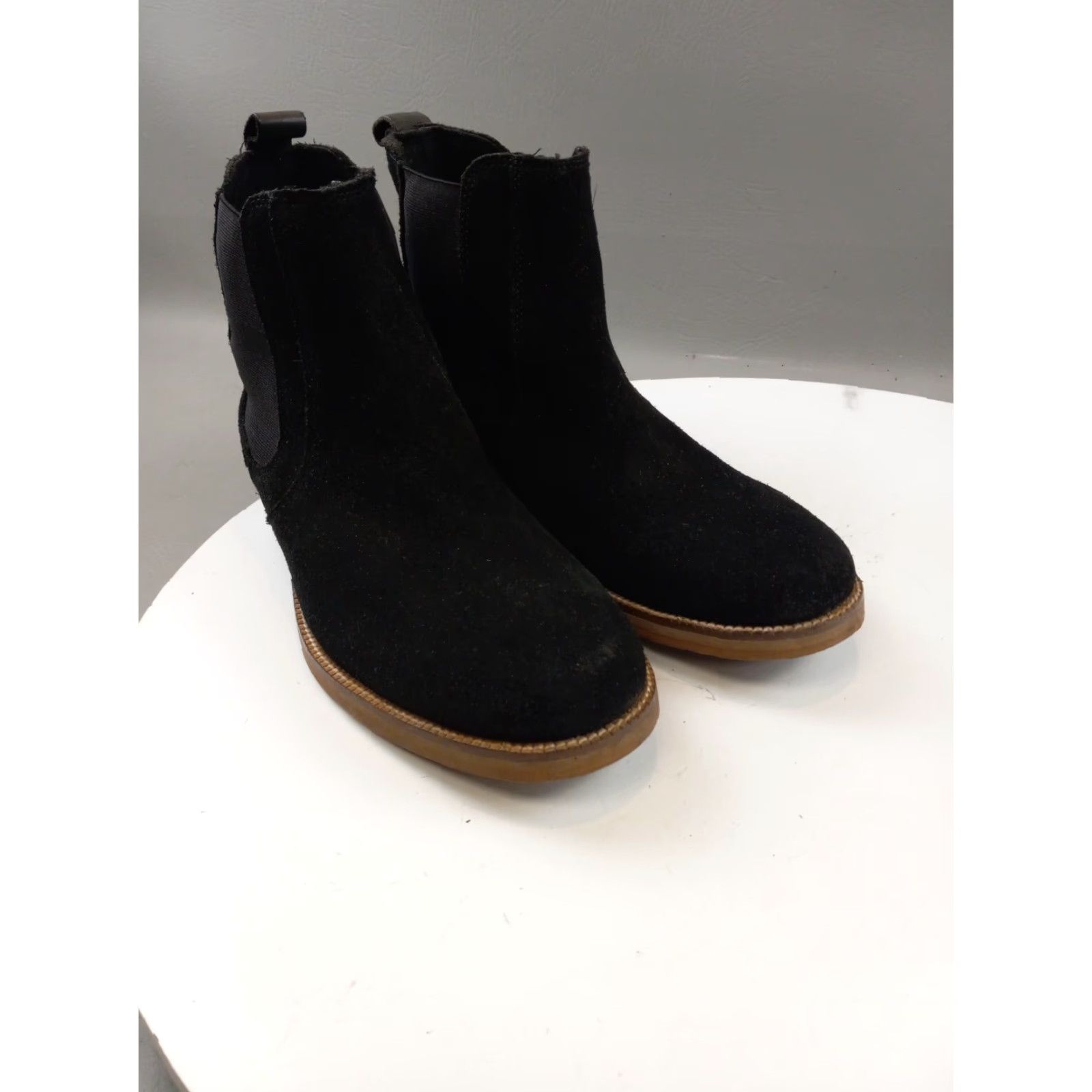 Vintage CREVO Chelsea Boot Denham Black Suede Leather Ankle Boot Slip On Men’s 10 Boots Mens Leather Upper Side Elastic Casual Formal Wedding 90s? Size US 10 / EU 43 - 3 Thumbnail