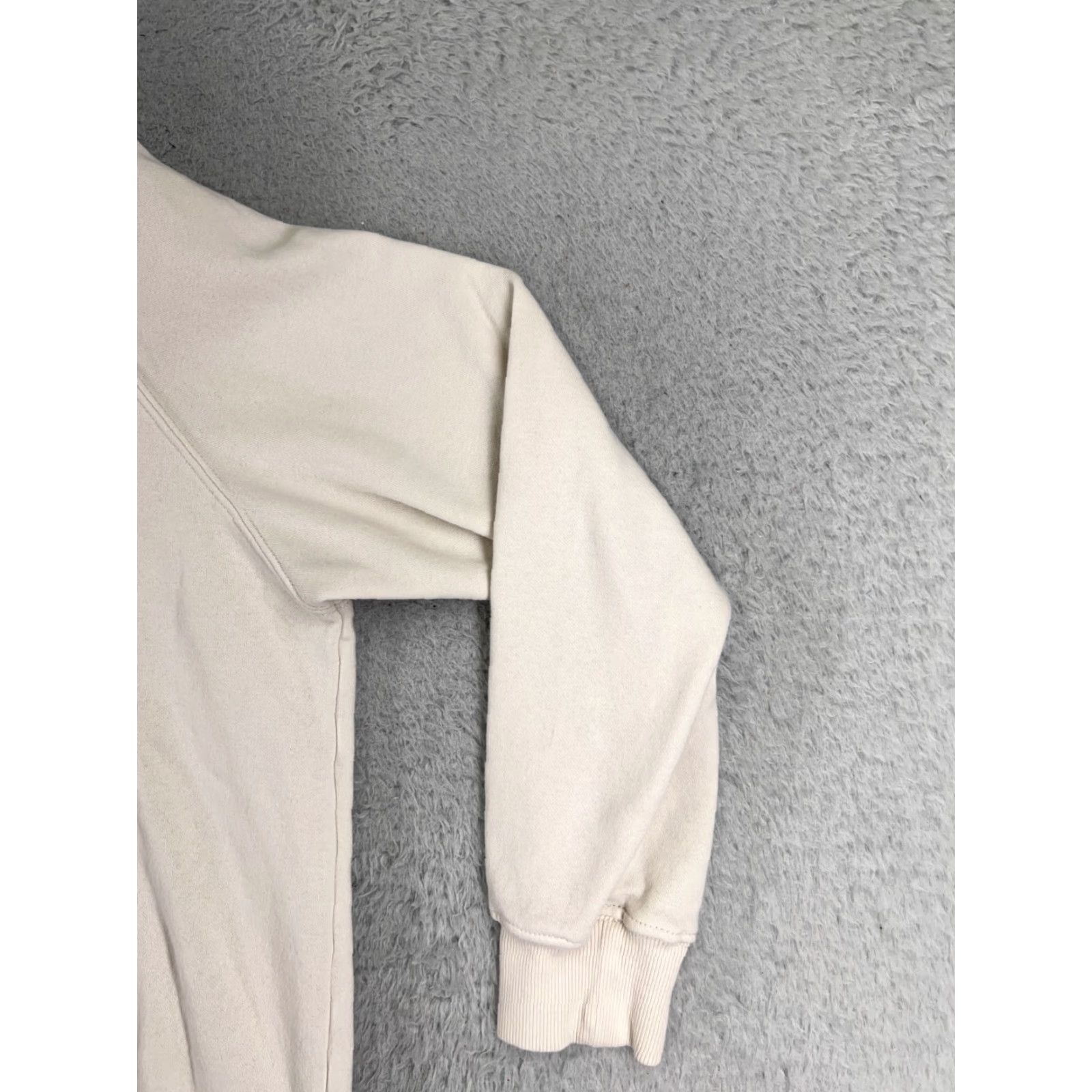 The North Face The North Face Hoodie Womens Large Beige Logo Cotton Blend Pullover Pocket Size L / US 10 / IT 46 - 2 Thumbnail
