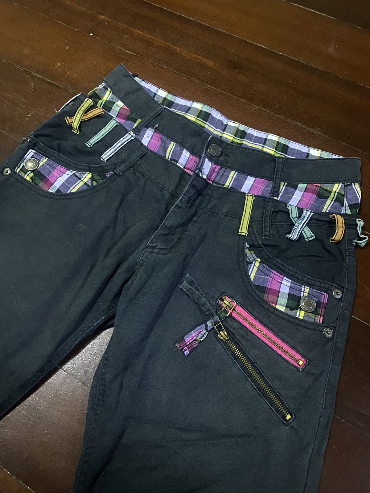Japanese Brand Fire japanes brand double waist streetwear punks zipper Size US 34 / EU 50 - 5 Thumbnail